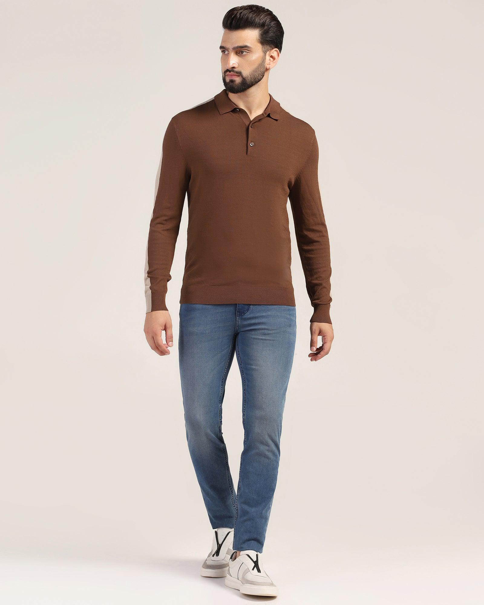 Polo Rust Orange Solid Sweater - Bond - Image 3