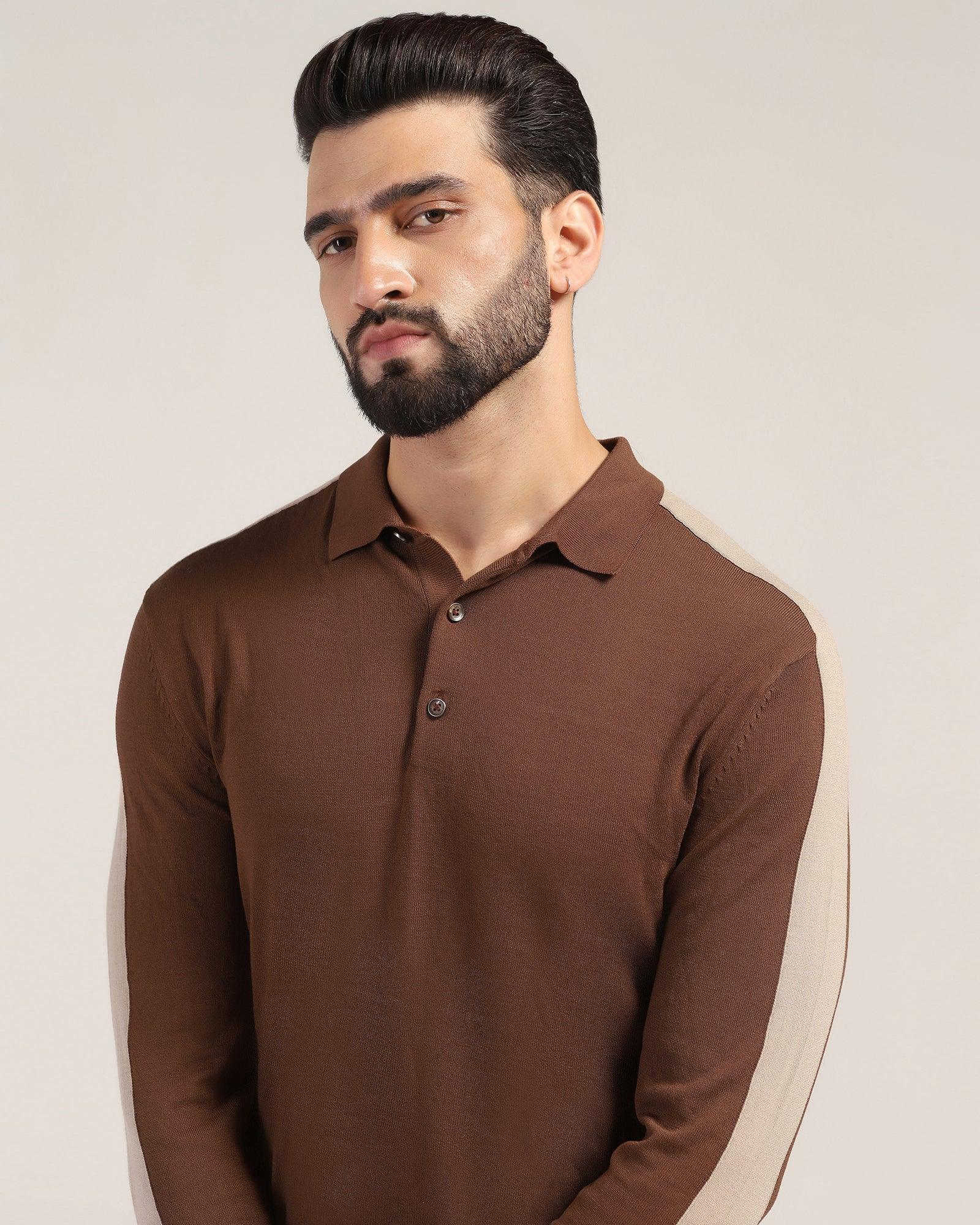 Polo Rust Orange Solid Sweater - Bond - Image 4