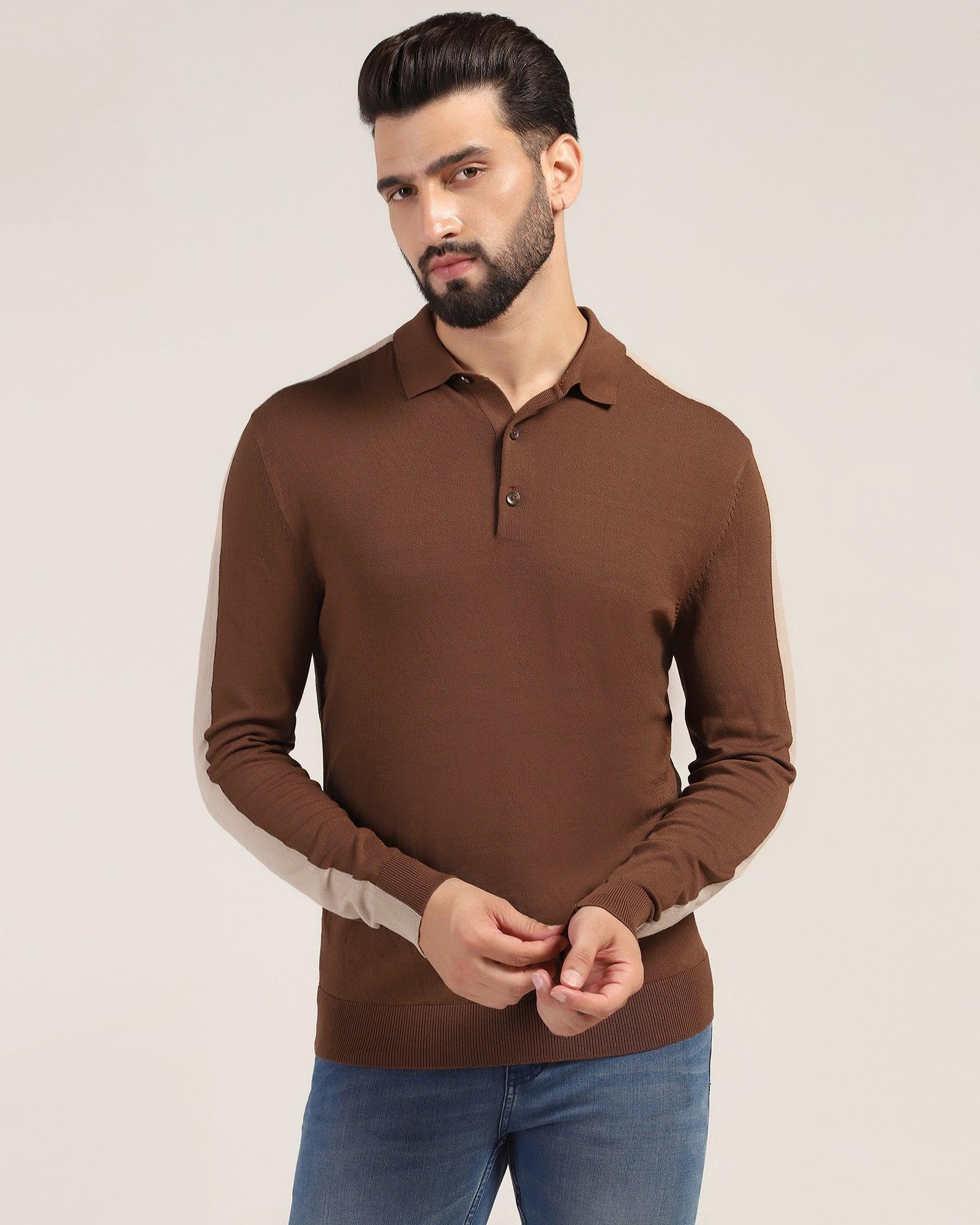 Polo Rust Orange Solid Sweater - Bond - Image 6