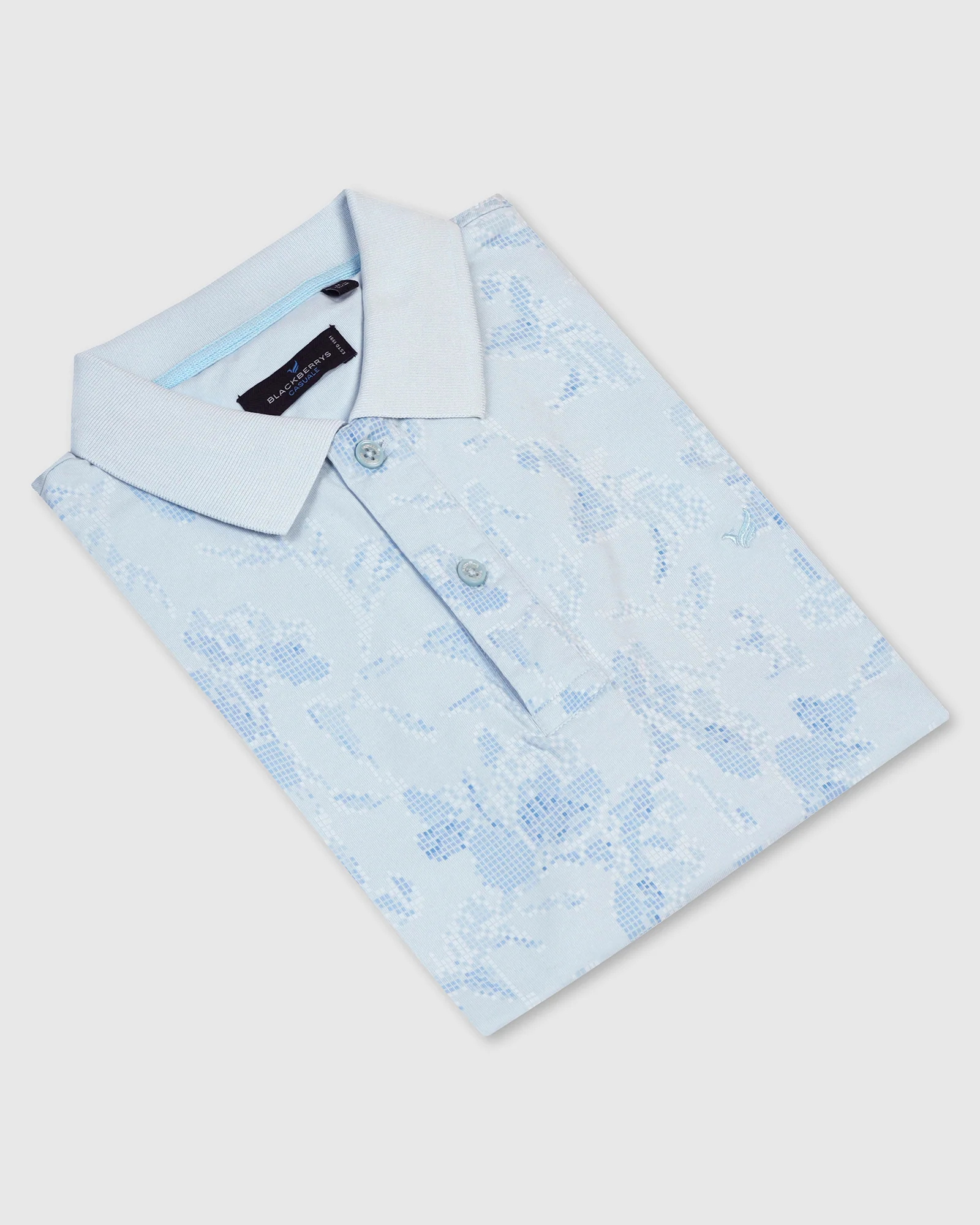 Polo Sky Blue Printed T-Shirt - Infinity - Image 5