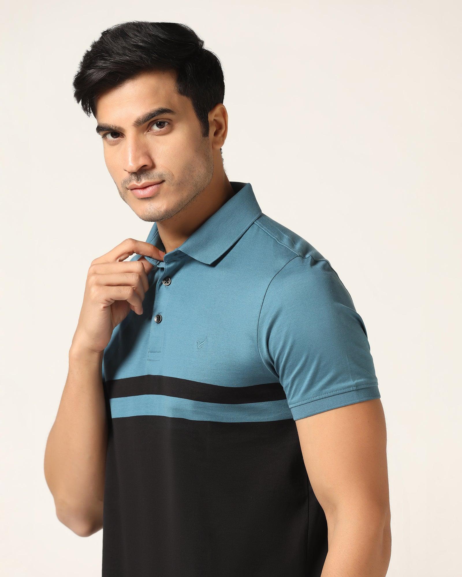 Polo Teal Blue Solid T-Shirt - Ned - Image 4