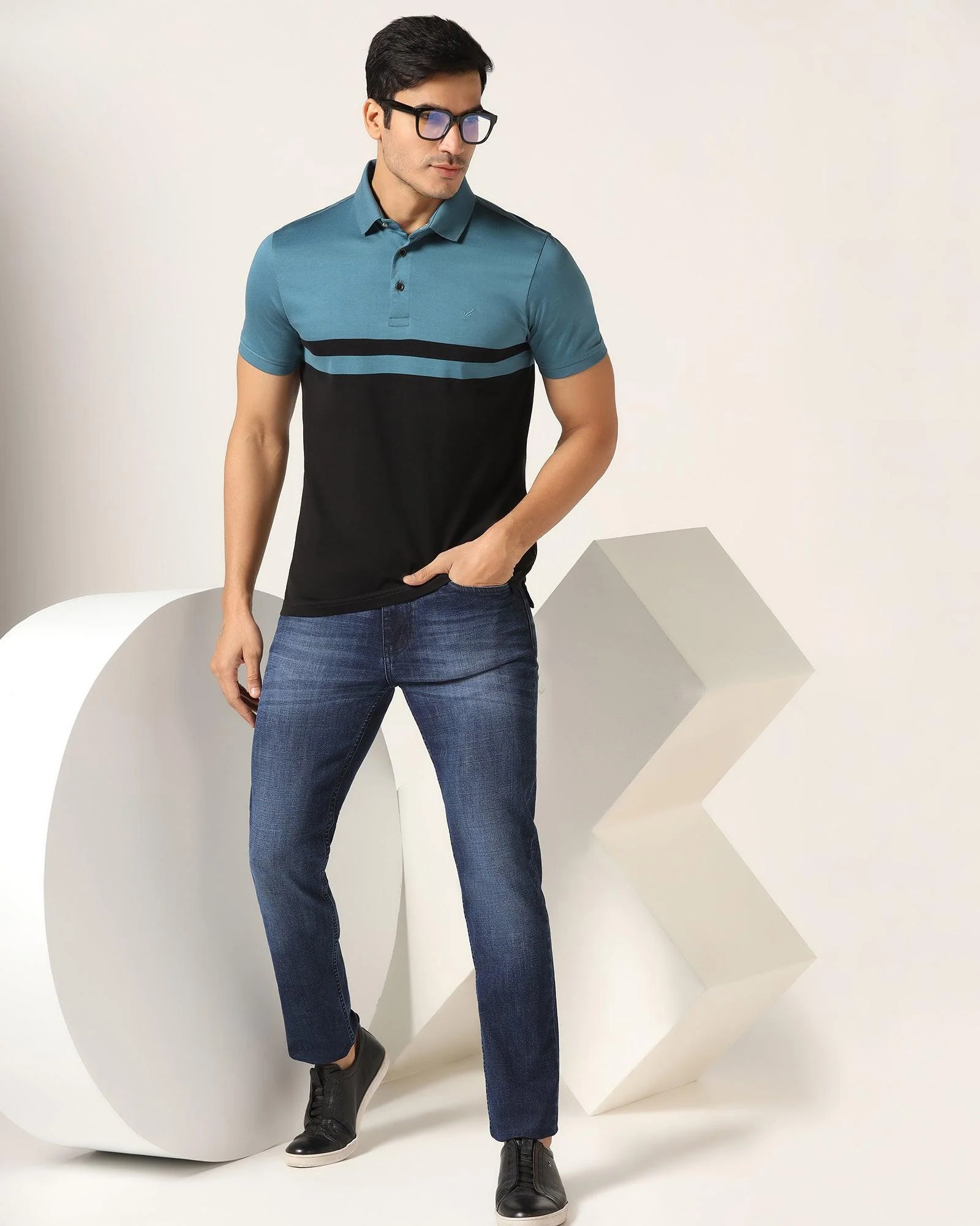 Polo Teal Blue Solid T-Shirt - Ned - Image 8