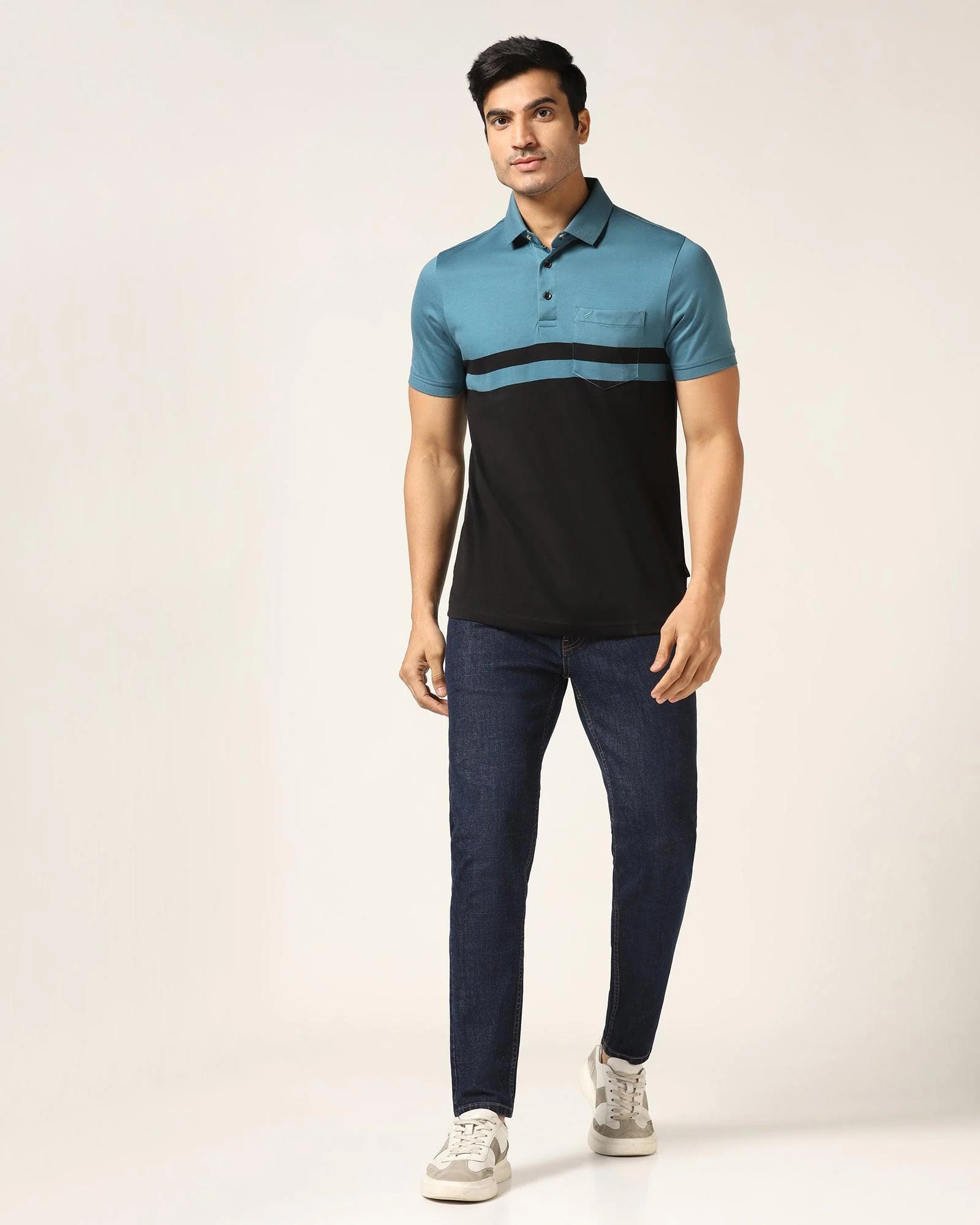 Polo Teal Blue Solid T-Shirt - Ned - Image 3