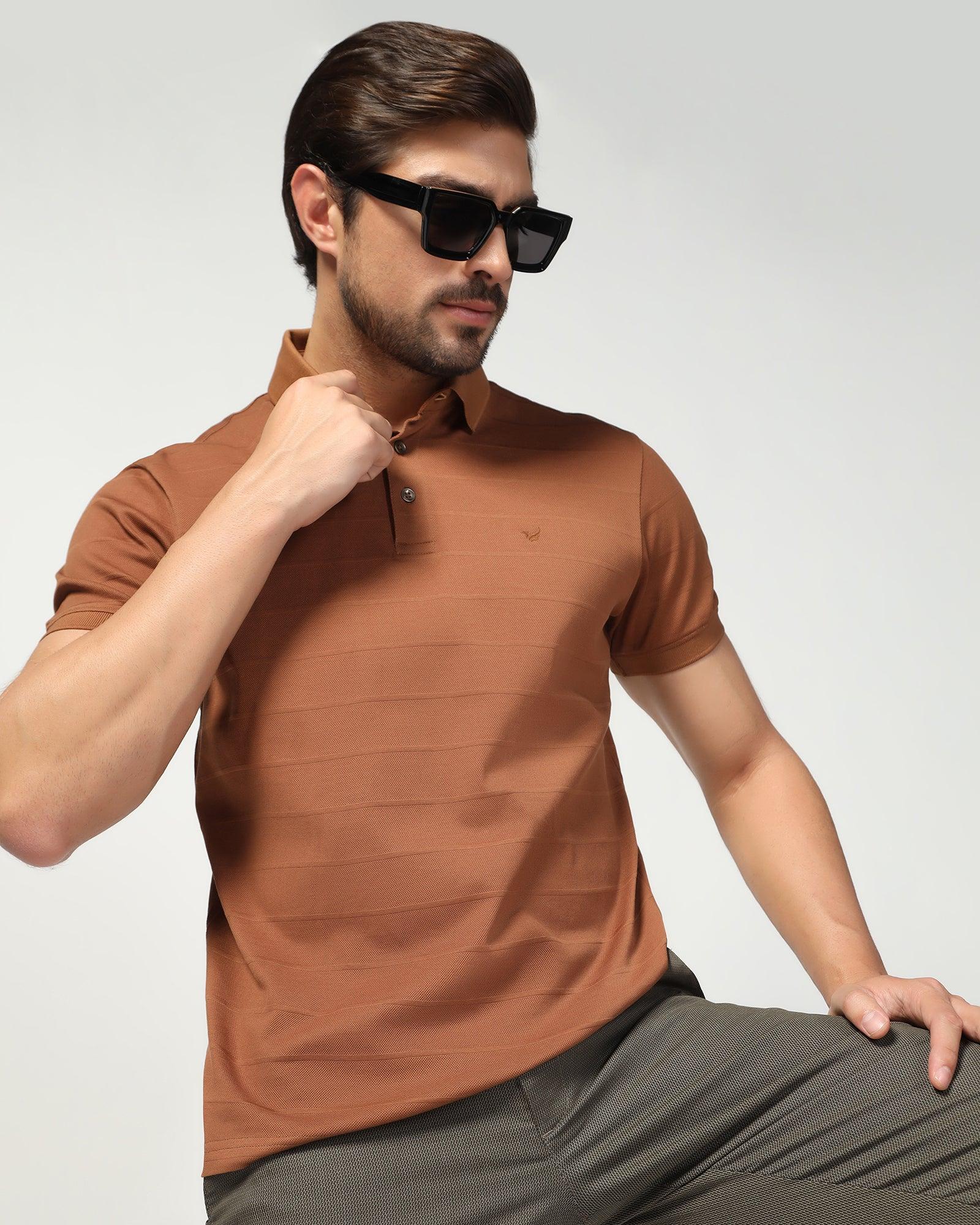 Polo Tobacco Brown Stripe T-Shirt - Brero - Image 9