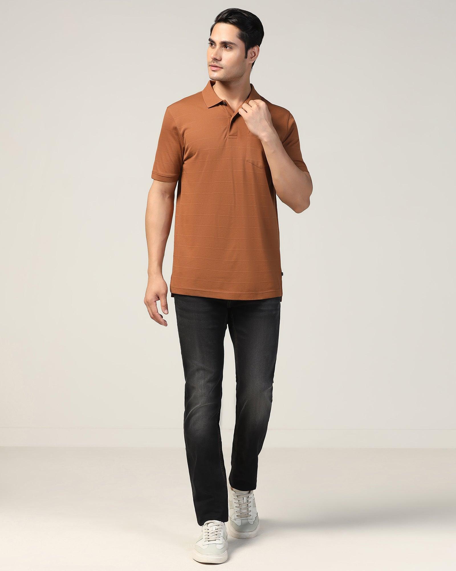 Polo Tobacco Brown Stripe T-Shirt - Brero - Image 3