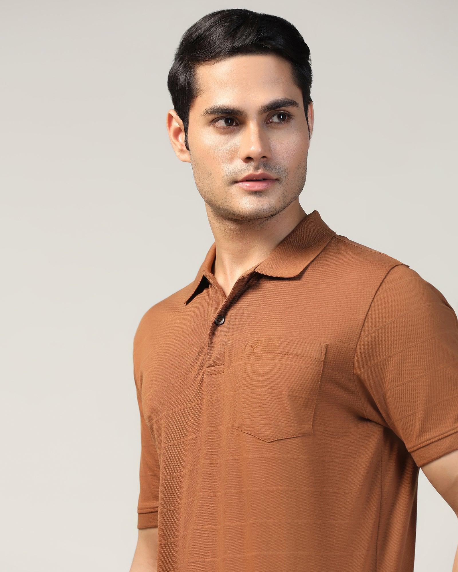 Polo Tobacco Brown Stripe T-Shirt - Brero - Image 4
