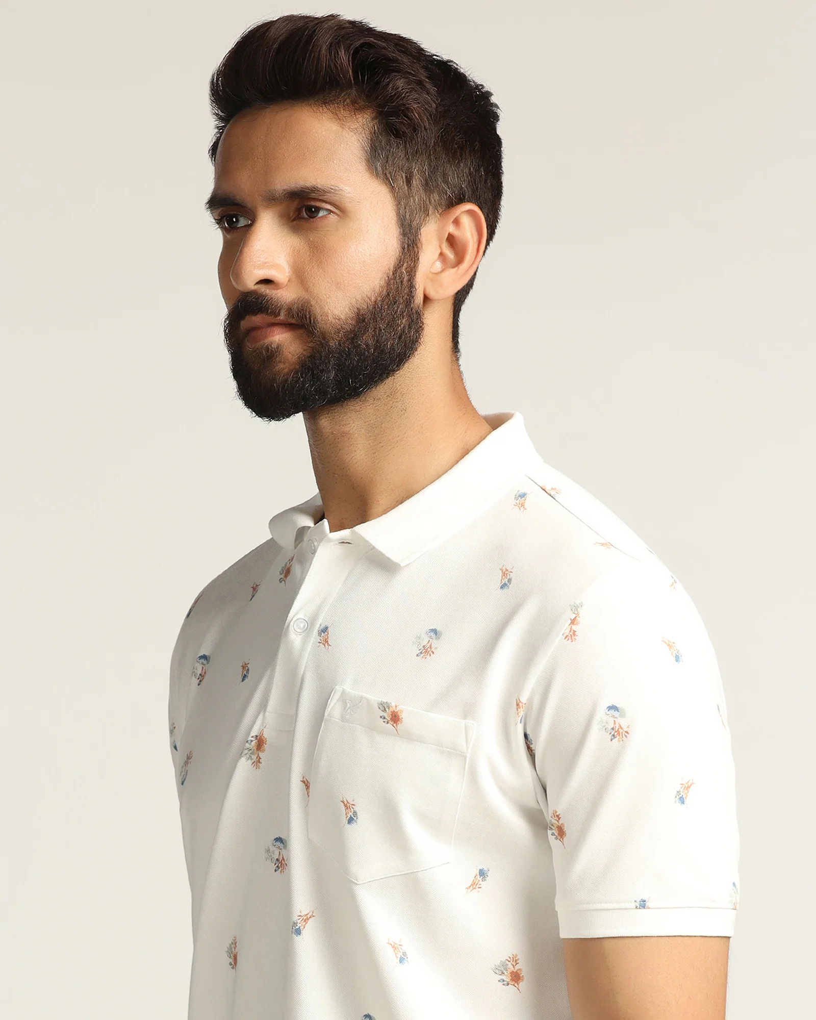 Polo White Printed T-Shirt - Depp - Image 4