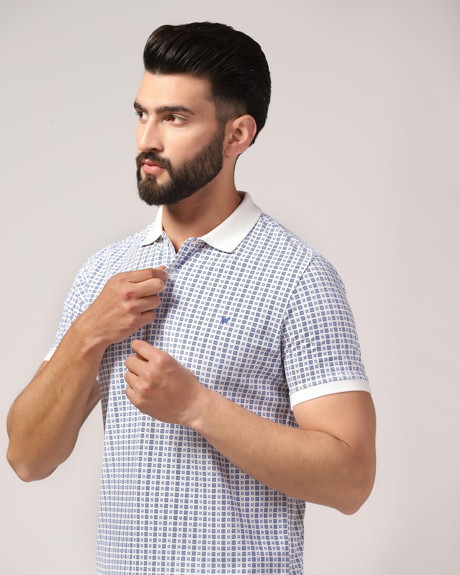 Polo White Printed T-Shirt - Finch - Image 4