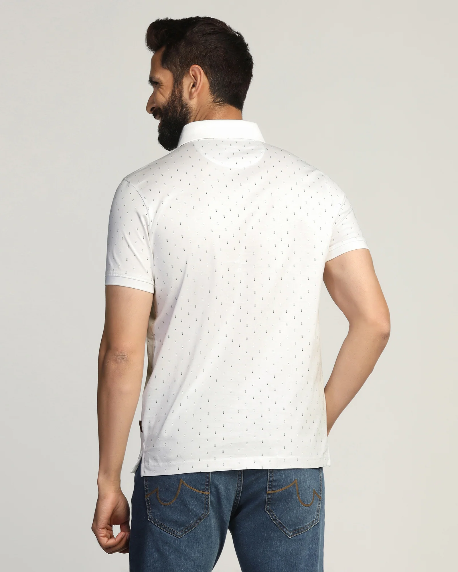 Polo White Printed T-Shirt - Hala - Image 2