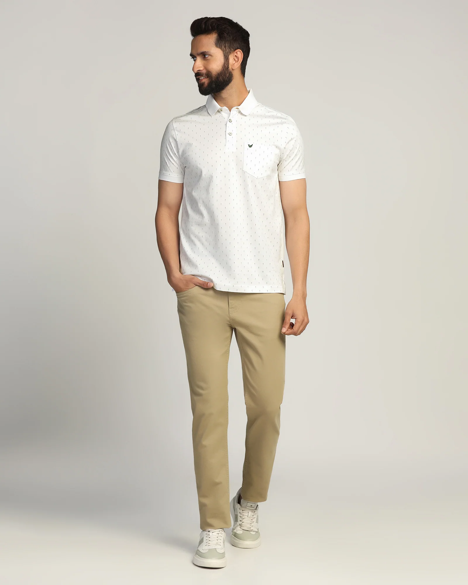 Polo White Printed T-Shirt - Hala - Image 3