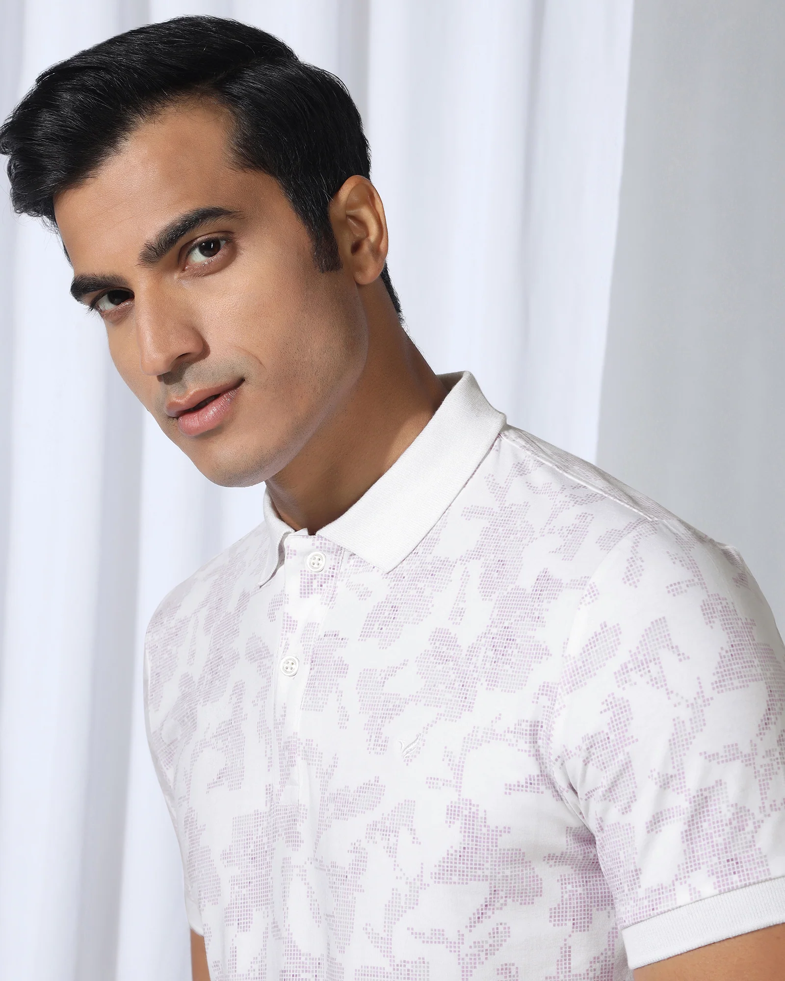 Polo White Printed T-Shirt - Infinity - Image 8