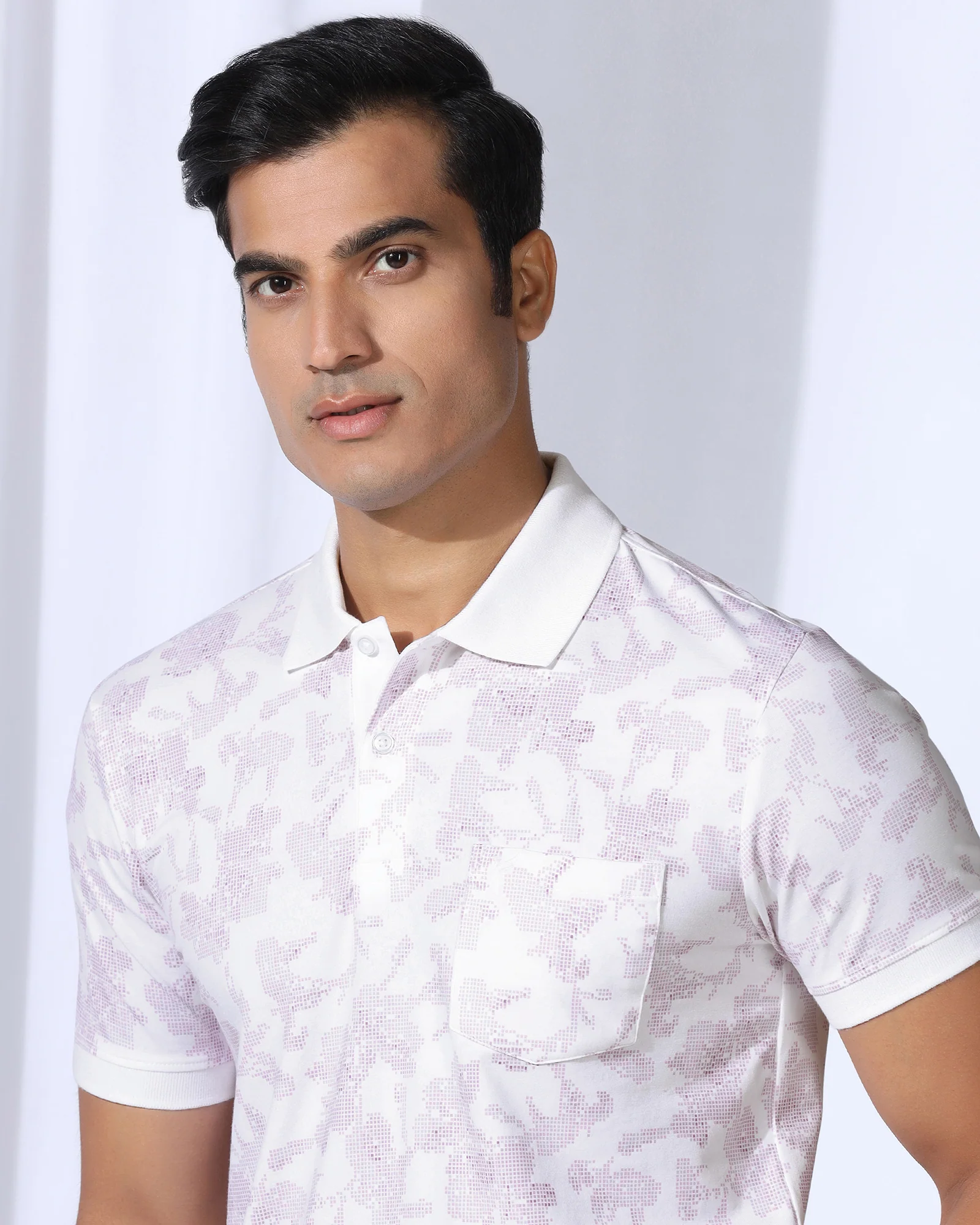 Polo White Printed T-Shirt - Infinity - Image 6