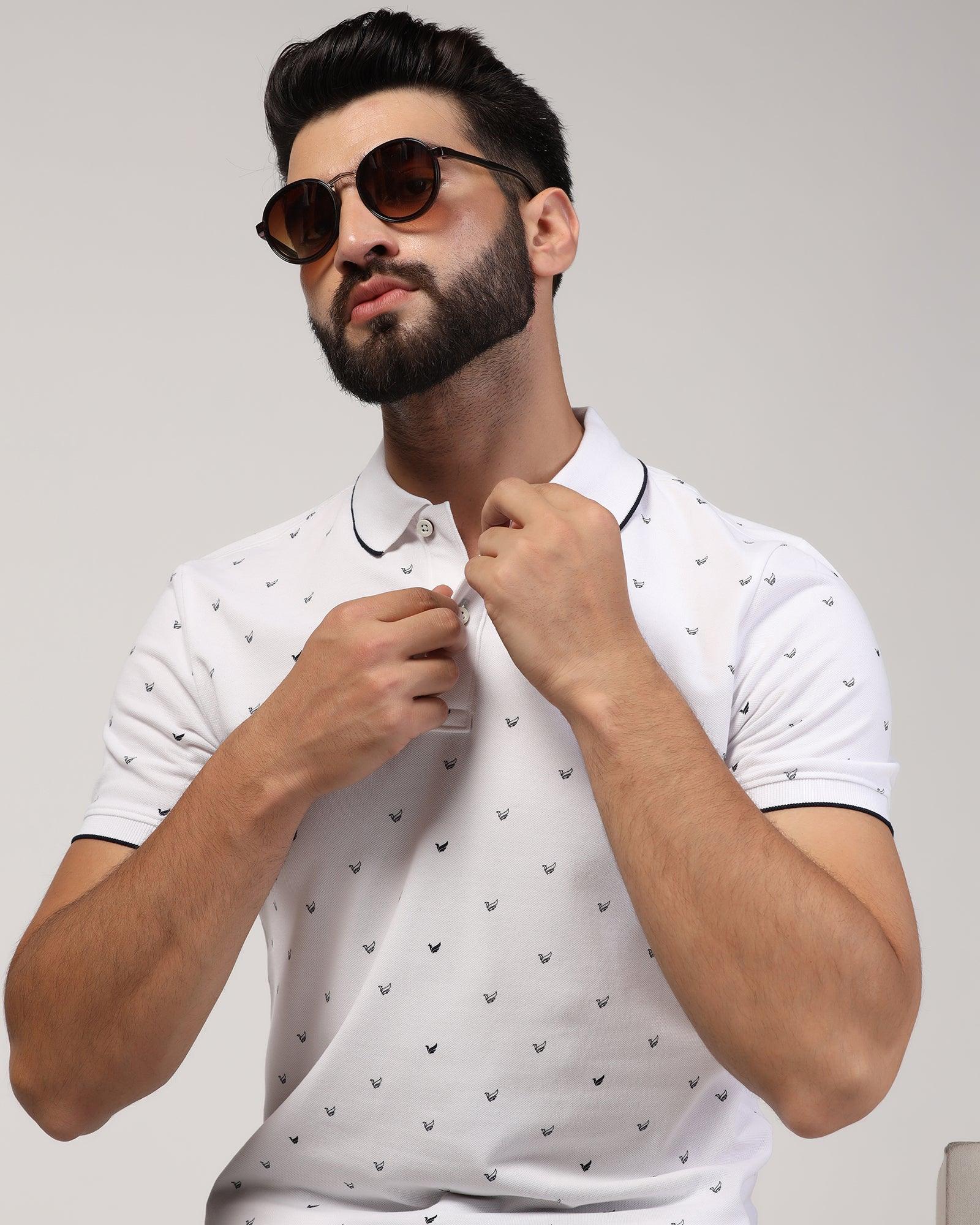 Polo White Printed T-Shirt - Tokyo - Image 6