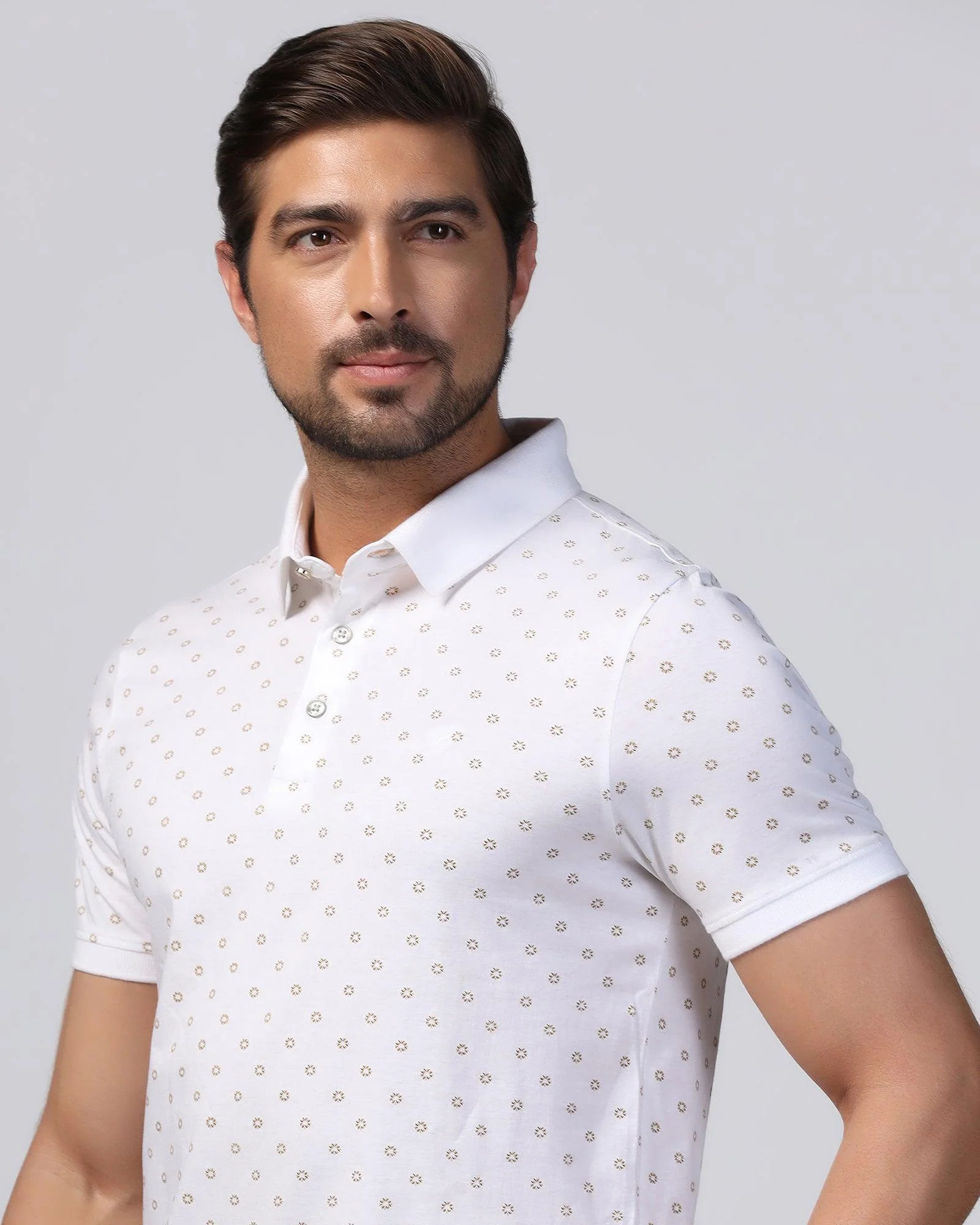 Polo White Printed T-Shirt - Sky - Image 4