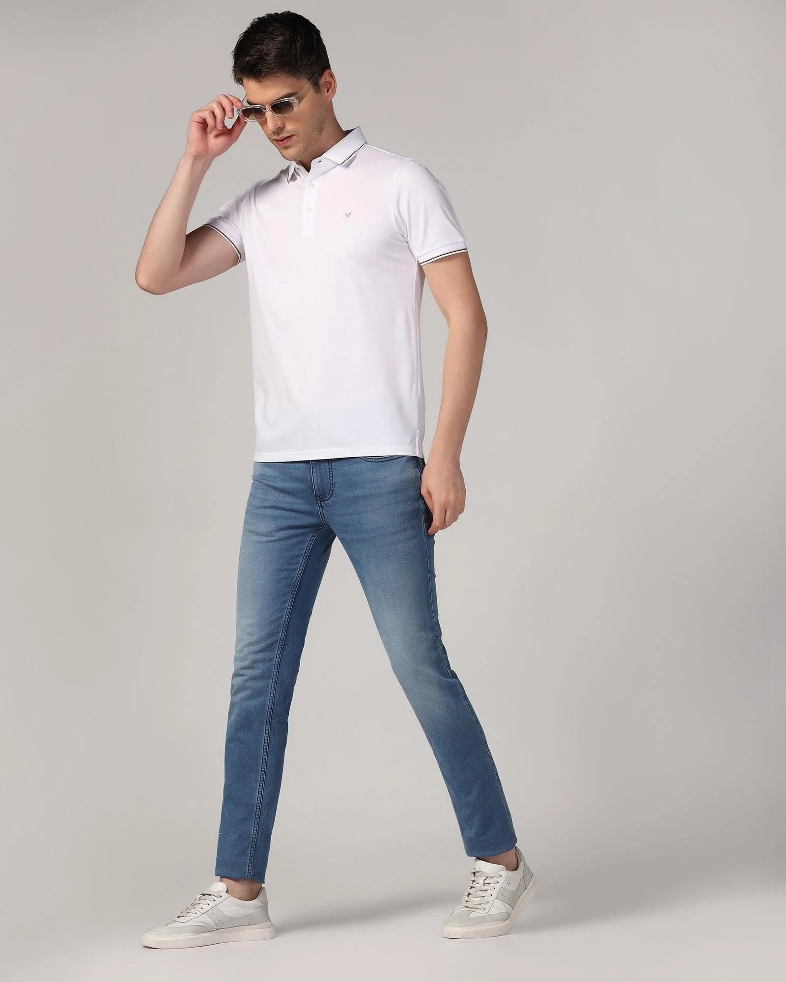 Polo White Solid T-Shirt - Emerald - Image 6