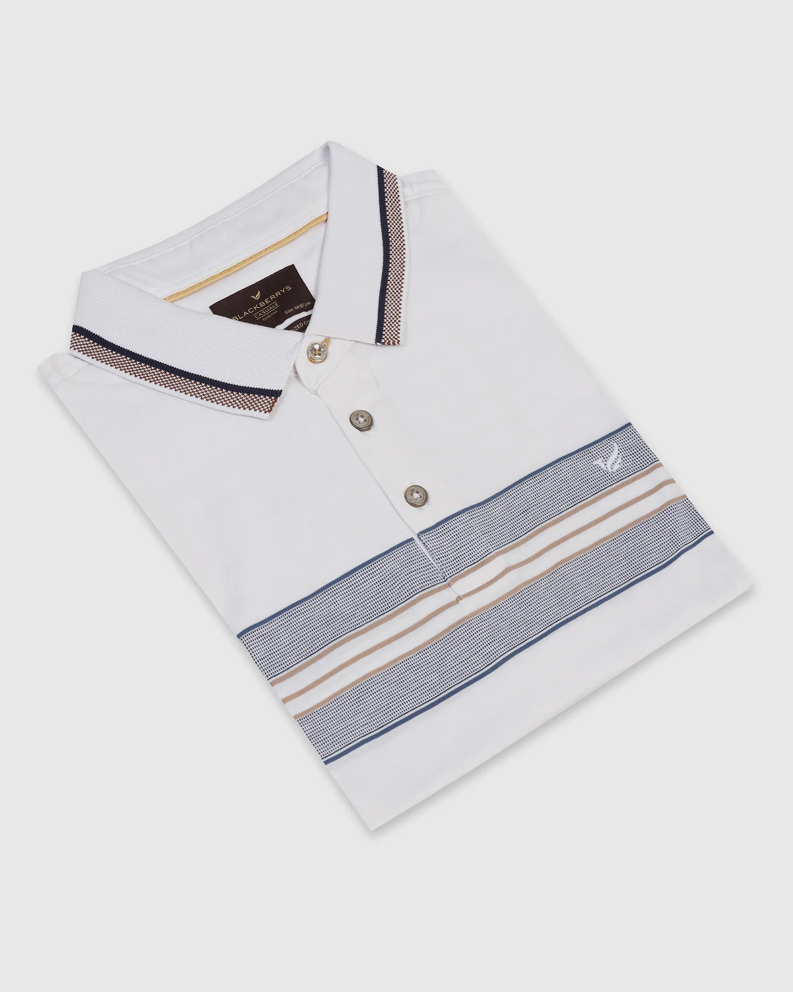 Polo White Stripe T-Shirt - Cetus - Image 5