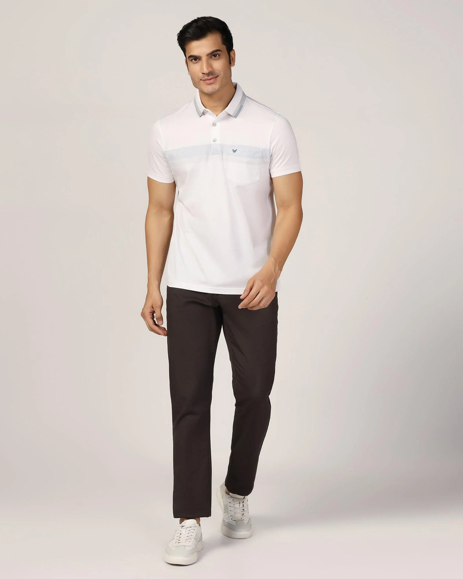 Polo White Jacquard T-Shirt - Manny - Image 3