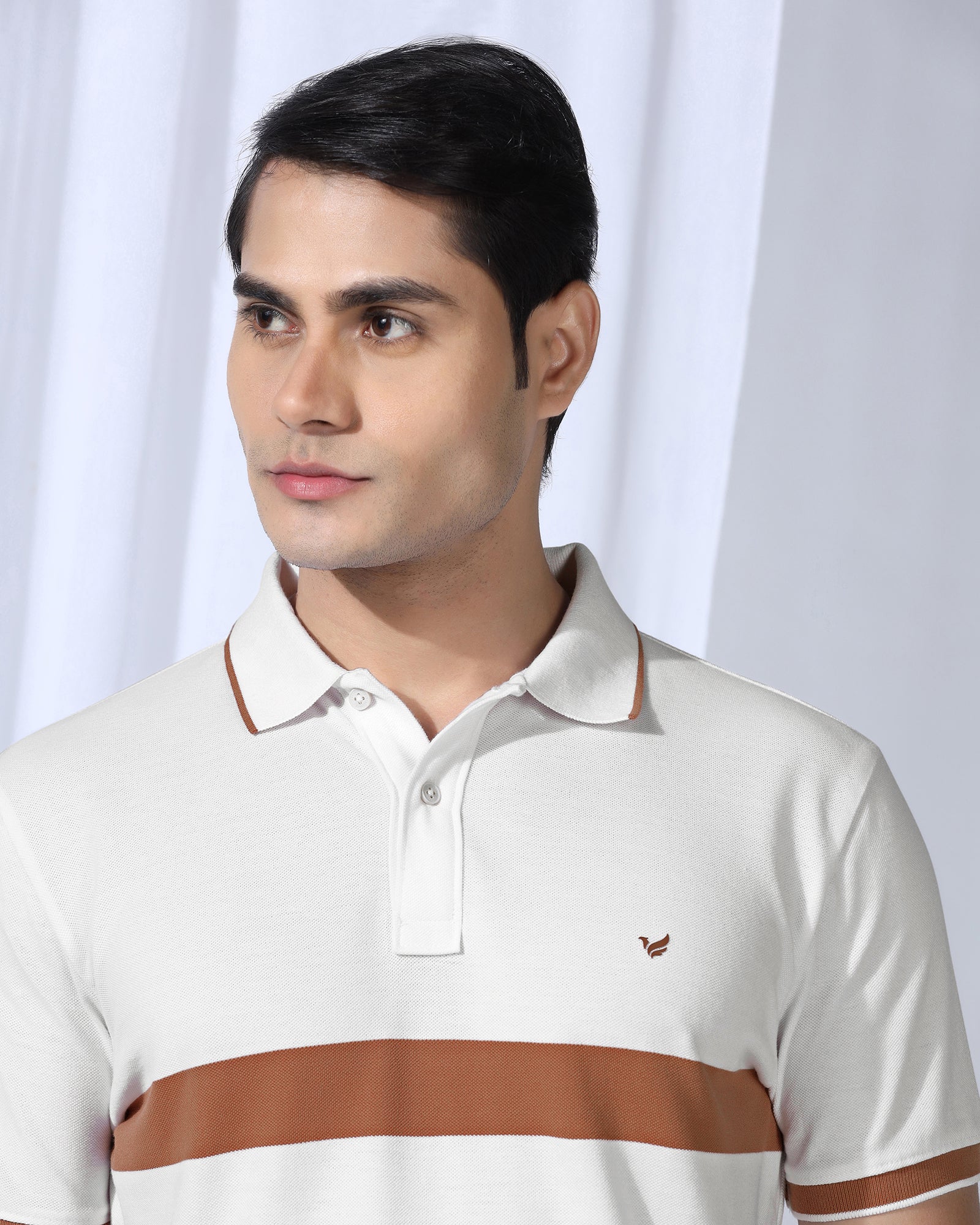 Polo White Stripe T-Shirt - Oriono - Image 4