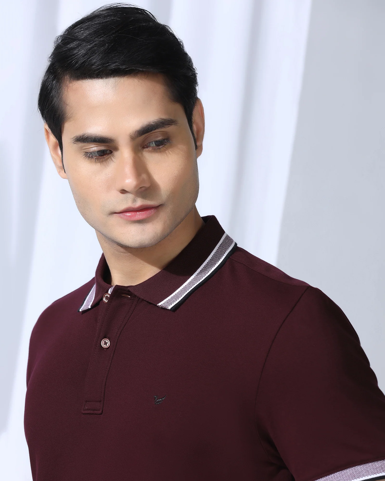 Polo Wine Solid T-Shirt - Taurus - Image 4