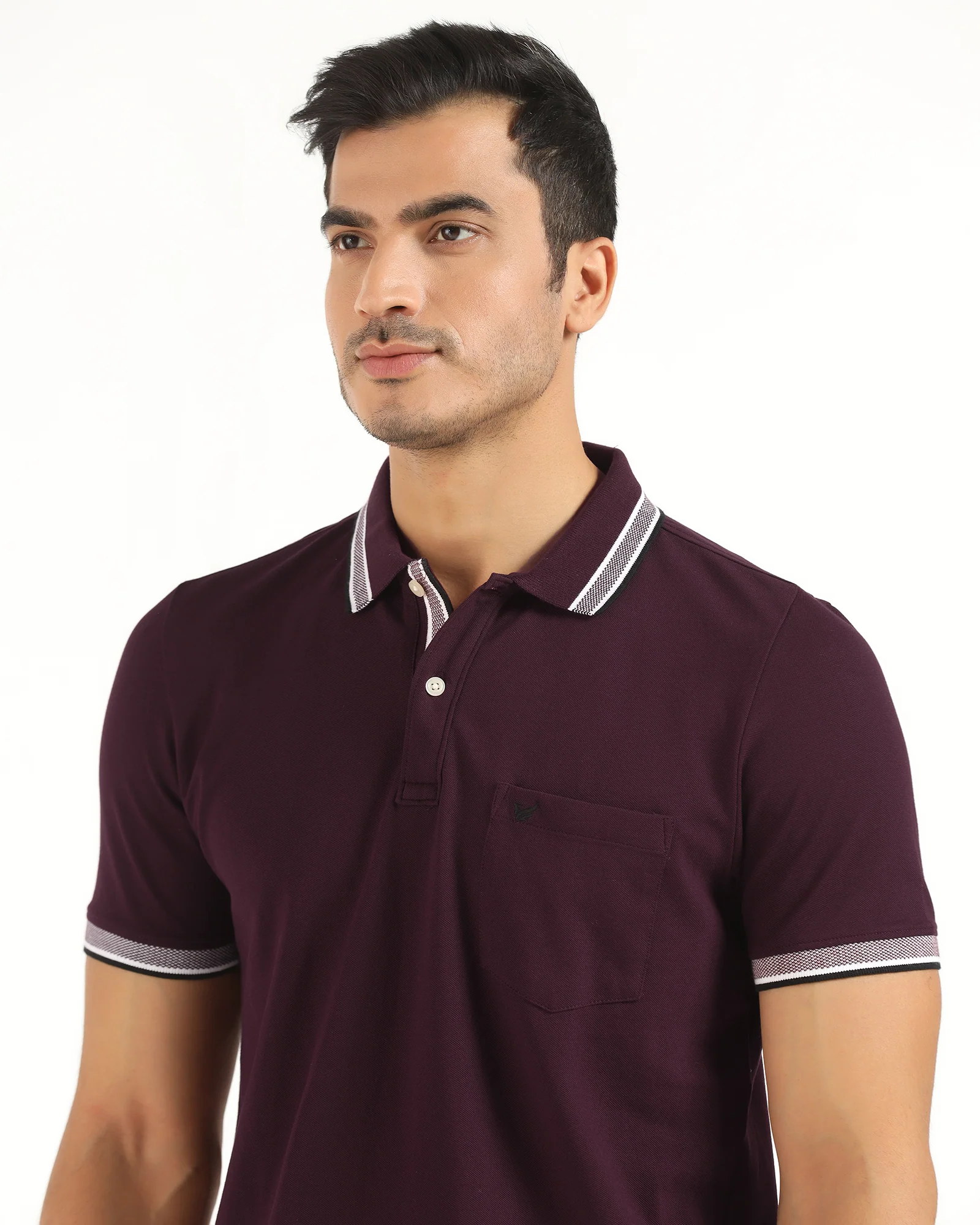 Polo Wine Solid T-Shirt - Taurus - Image 4