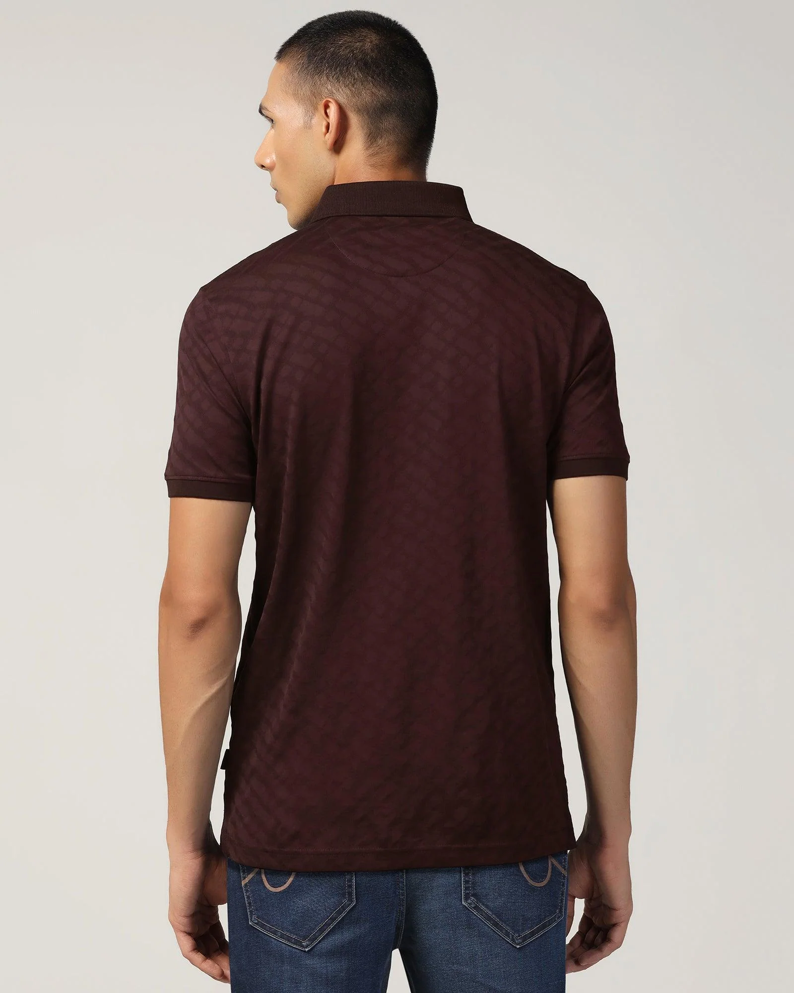 Polo Wine Structure T-Shirt - Hydra - Image 2
