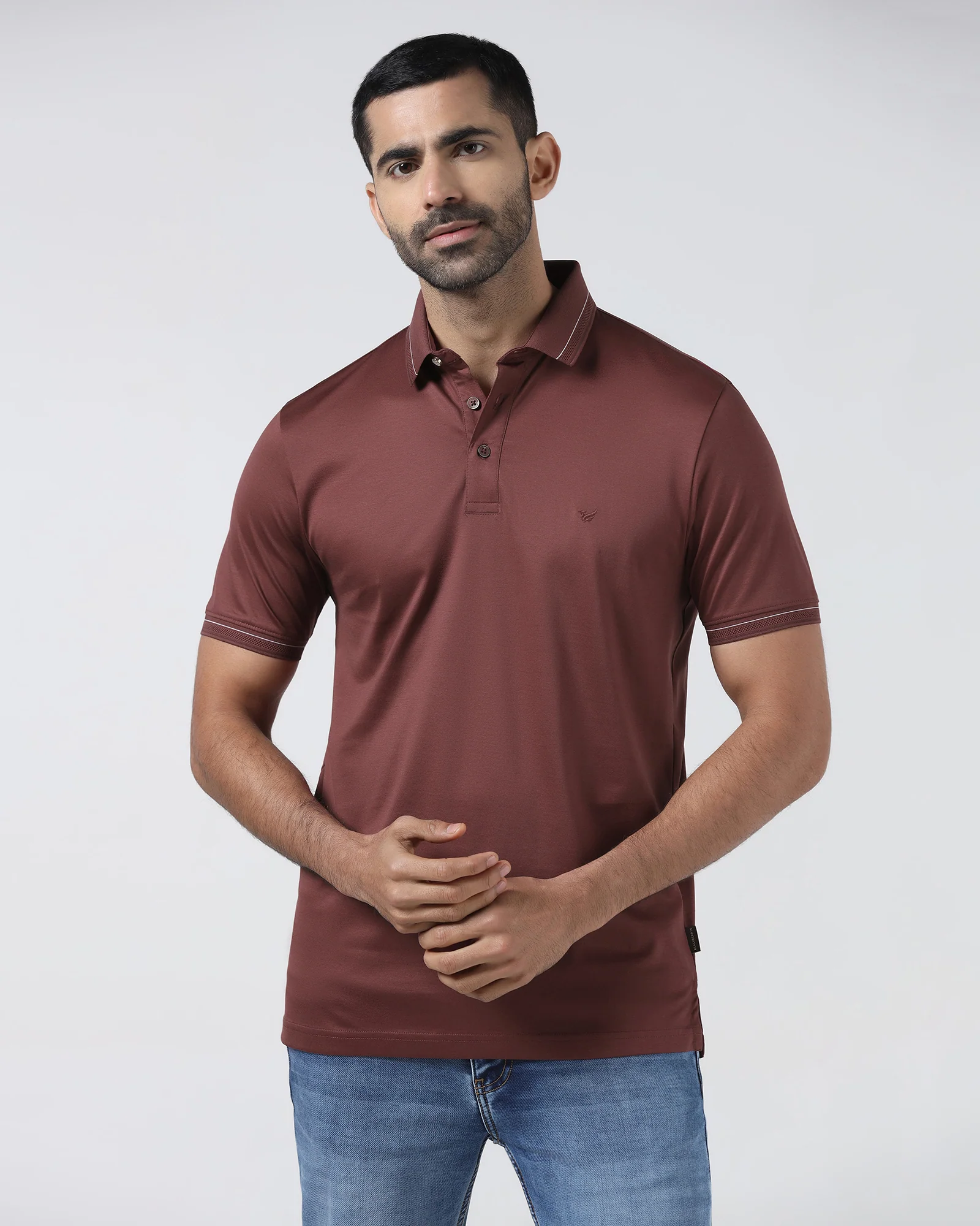 Port Wine Solid Polo - Ram