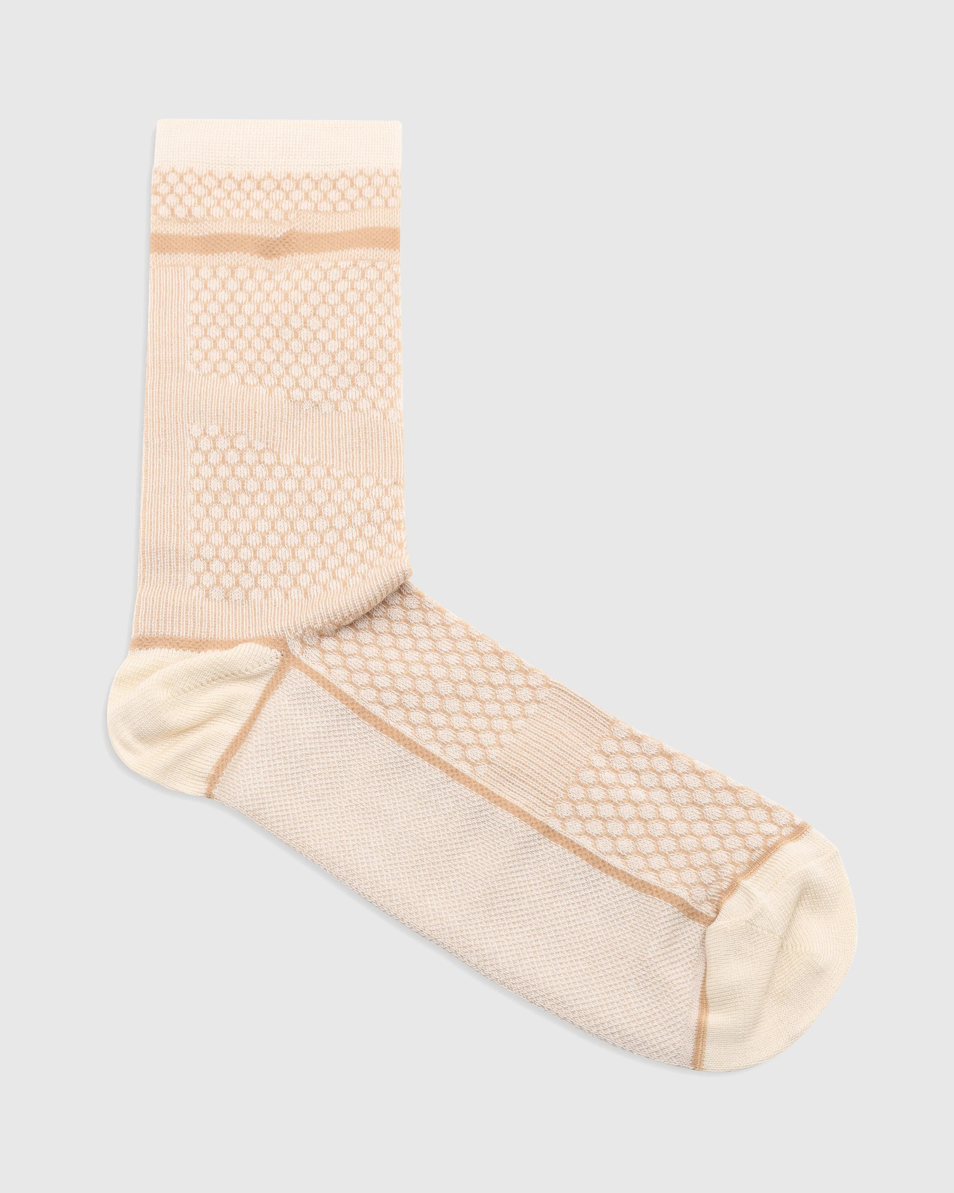 Cotton Beige Knitted Socks - Redcliff - Image 3