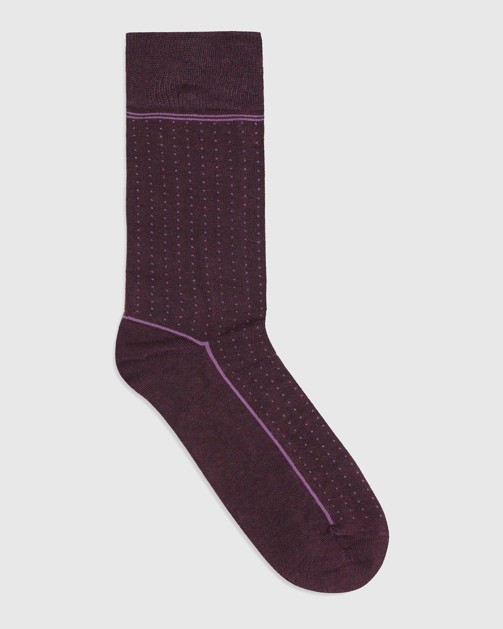 Cotton Purple Knitted Socks - Qapis - Image 3