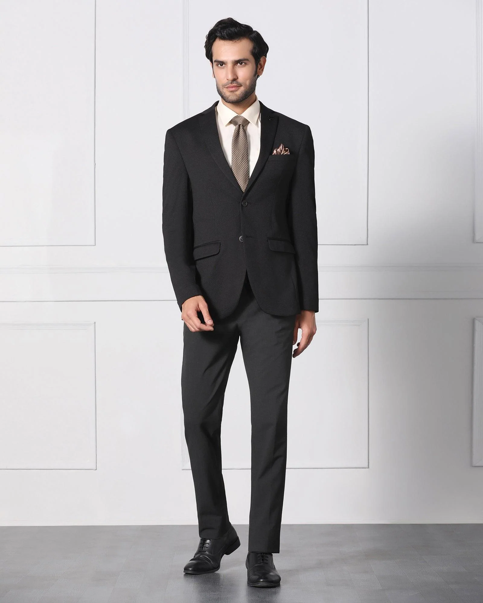 Must Haves Formal Black Textured Blazer - Japson - Image 3