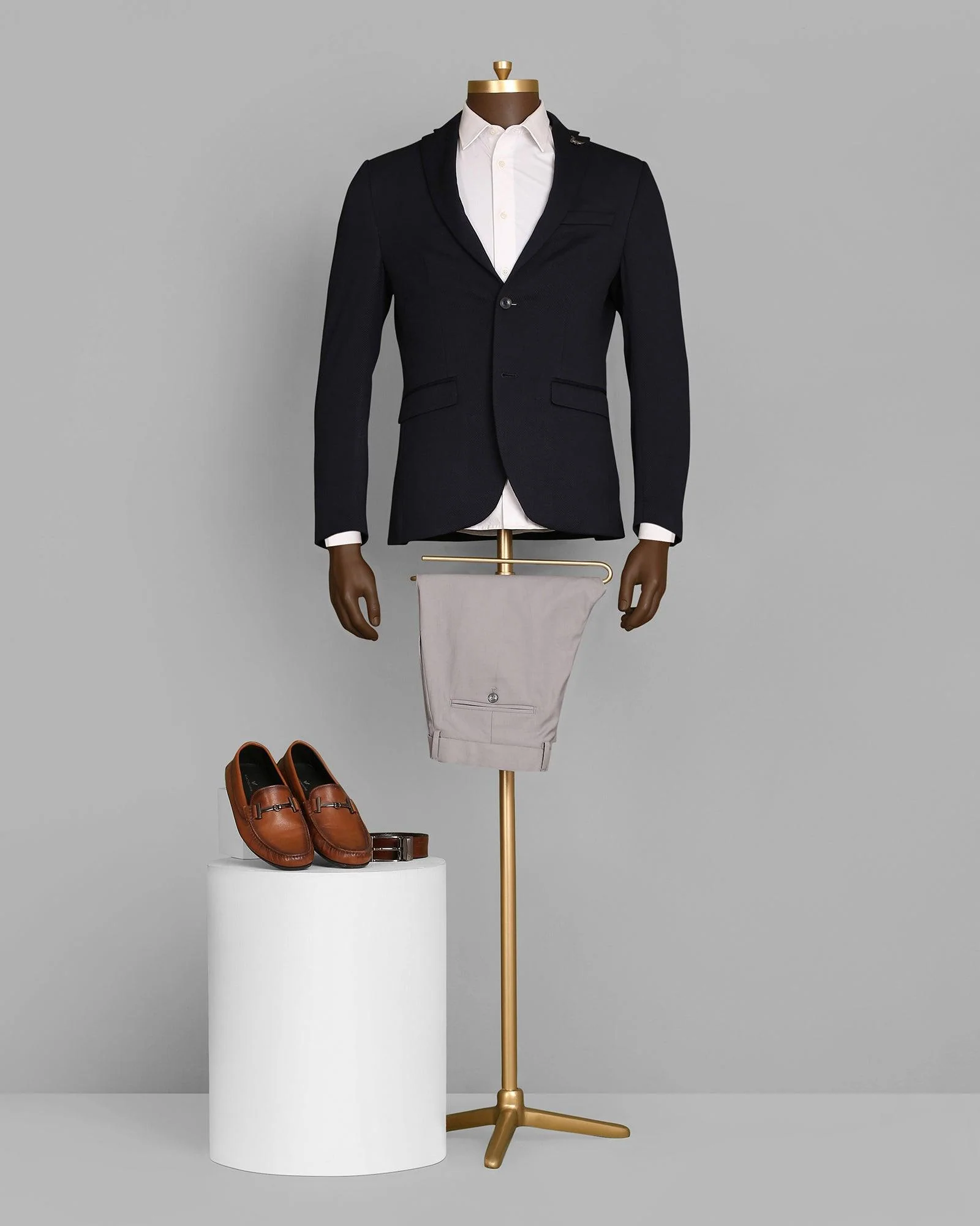 Must Haves Formal Navy Textured Blazer - Japson - Image 7