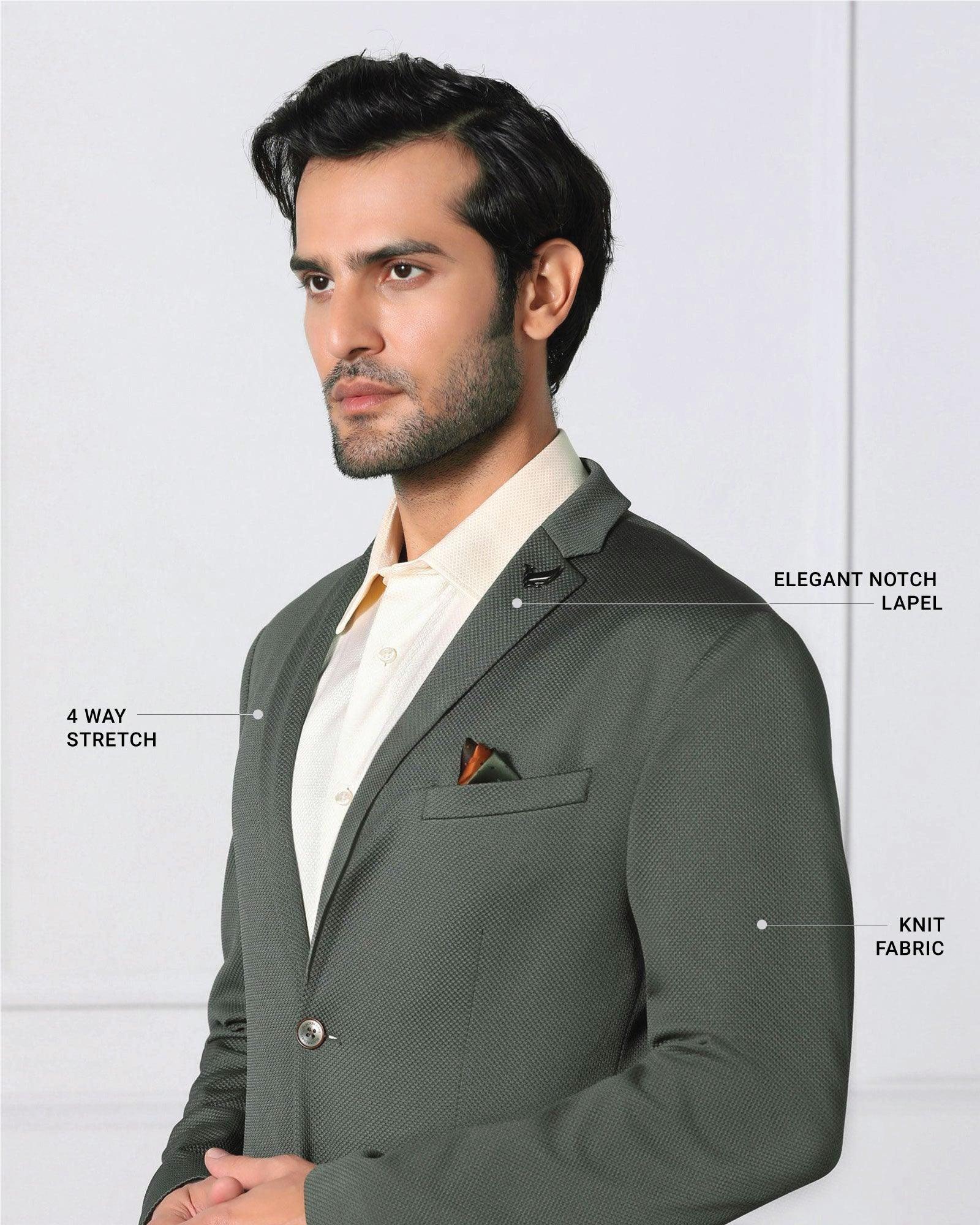 Must Haves Formal Olive Textured Blazer - Japson - Image 4