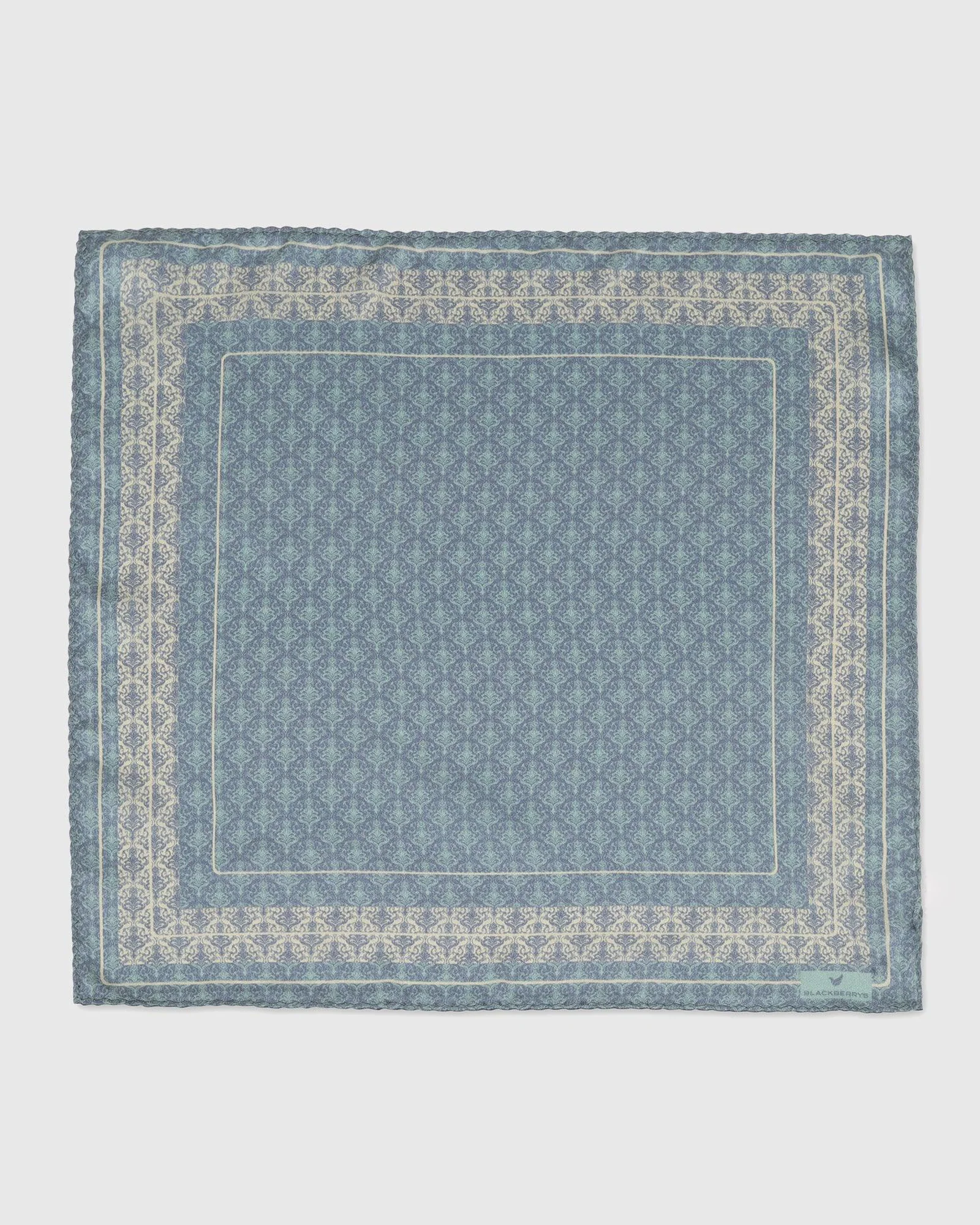 Forest Green 100% Silk Printed Pocket Square - Tulip