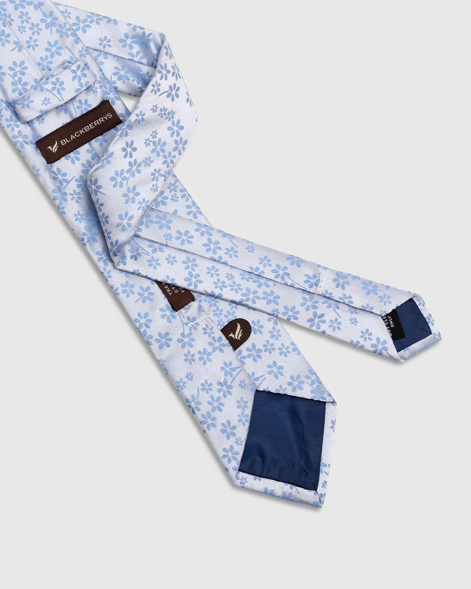 Silk Blue Jacquard Tie - Tara - Image 2