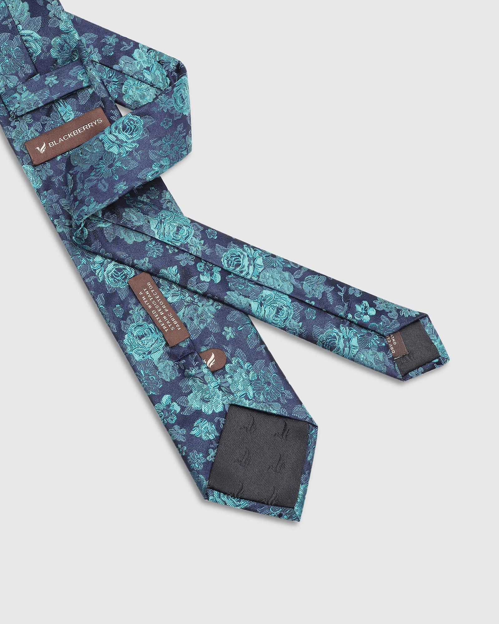 Silk Teal Jacquard Tie - Tucker - Image 3
