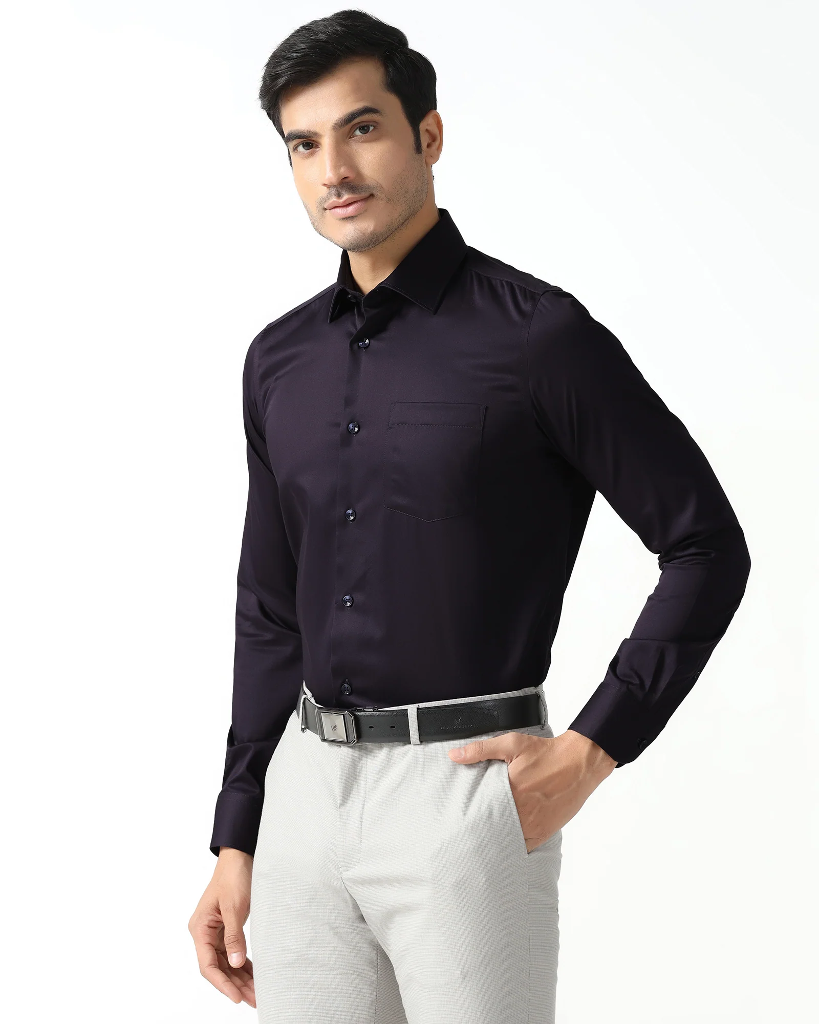 Purple Unwrinkle Solid Shirt - Sylvia - Image 8