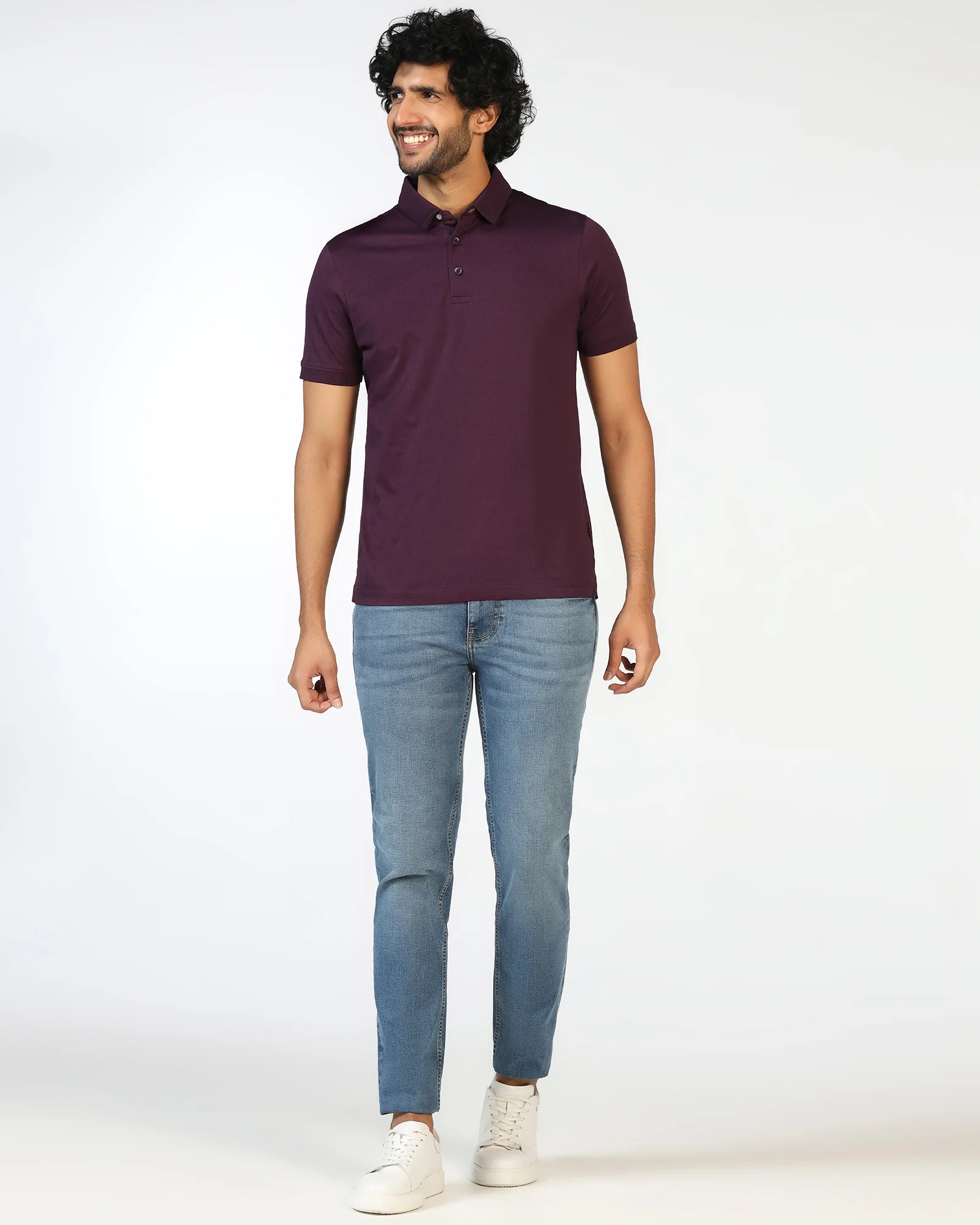 Purple Printed Polo - Peter - Image 3