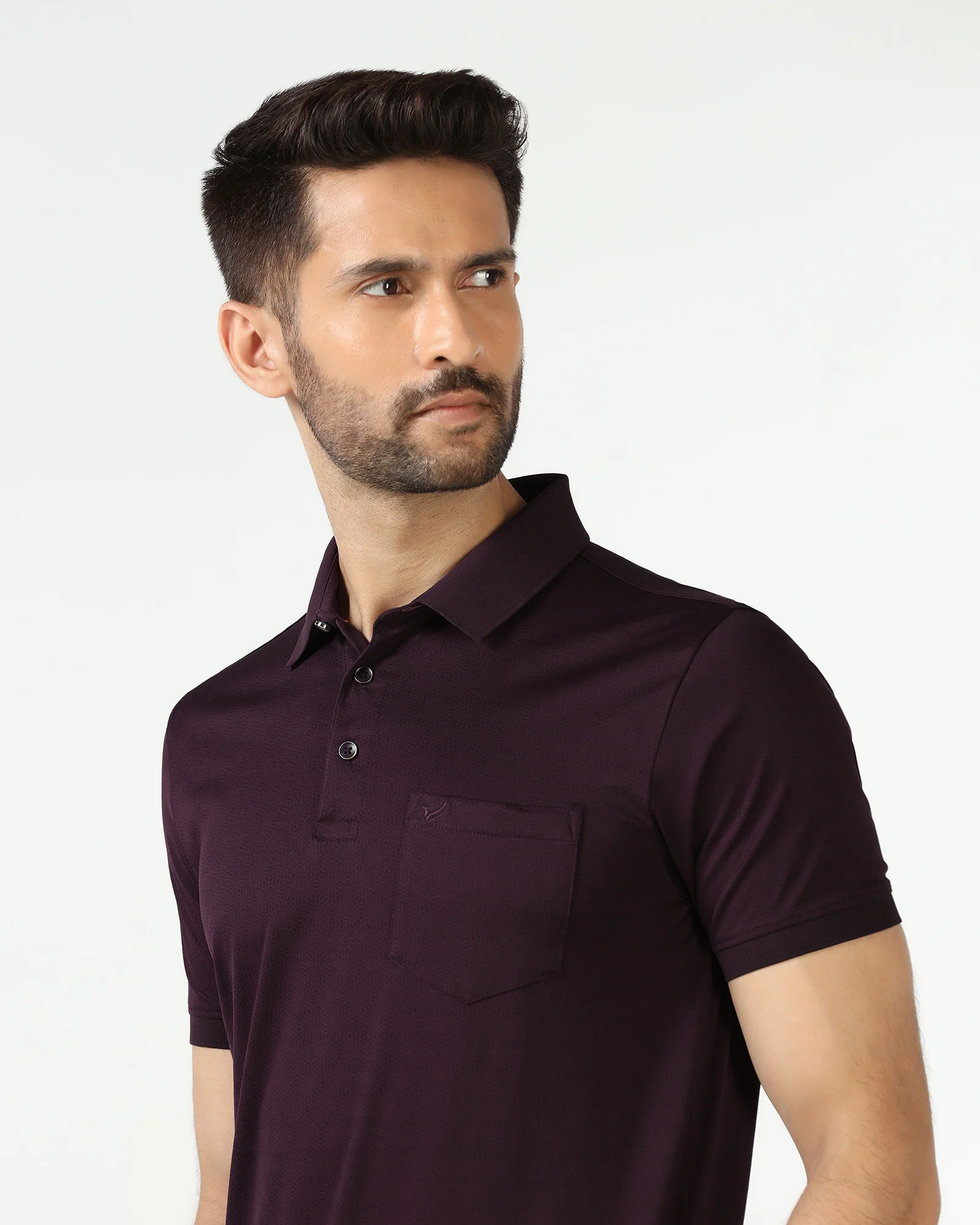 Purple Printed Polo - Peter - Image 4