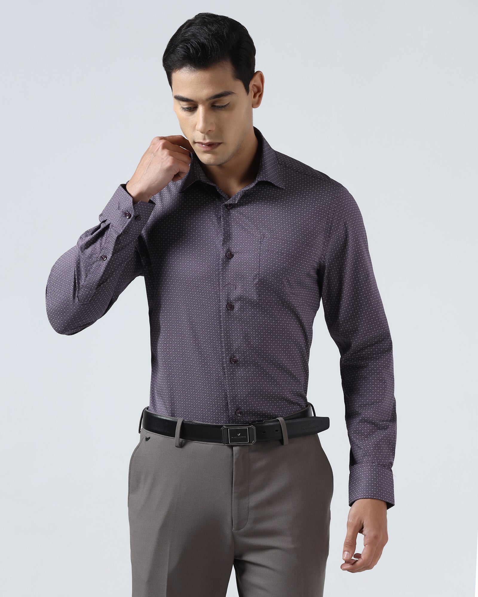 Purple Printed Shirt - Andrew