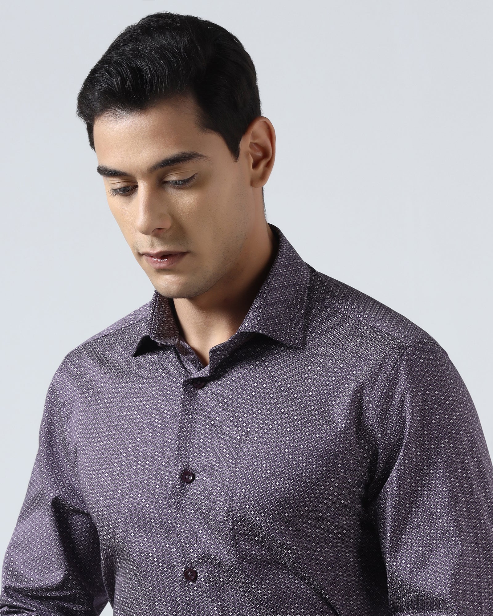 Purple Printed Shirt - Andrew - Image 4