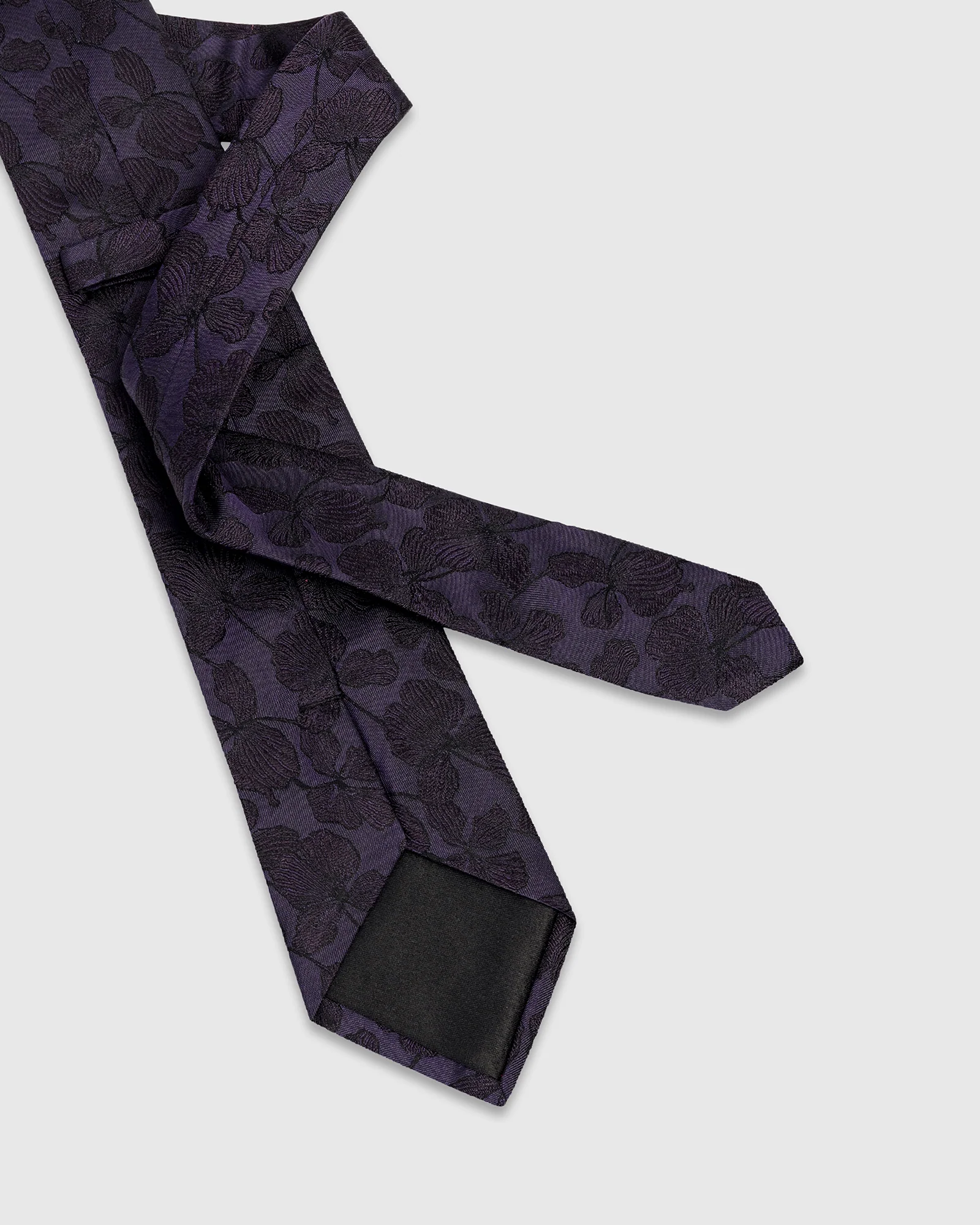 Purple Silk Jacquard Tie - Willis - Image 4