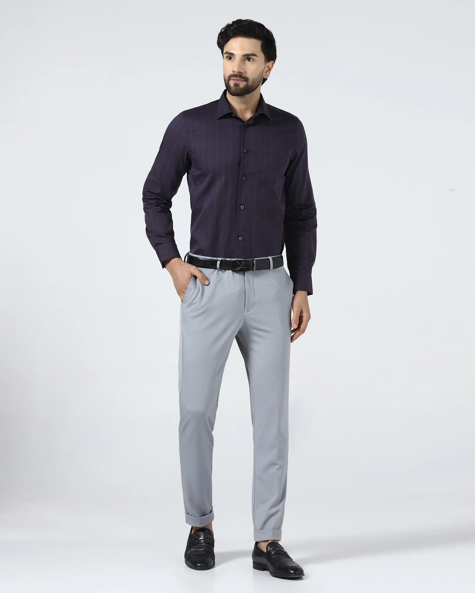 Purple Stripe Shirt - Golf - Image 3