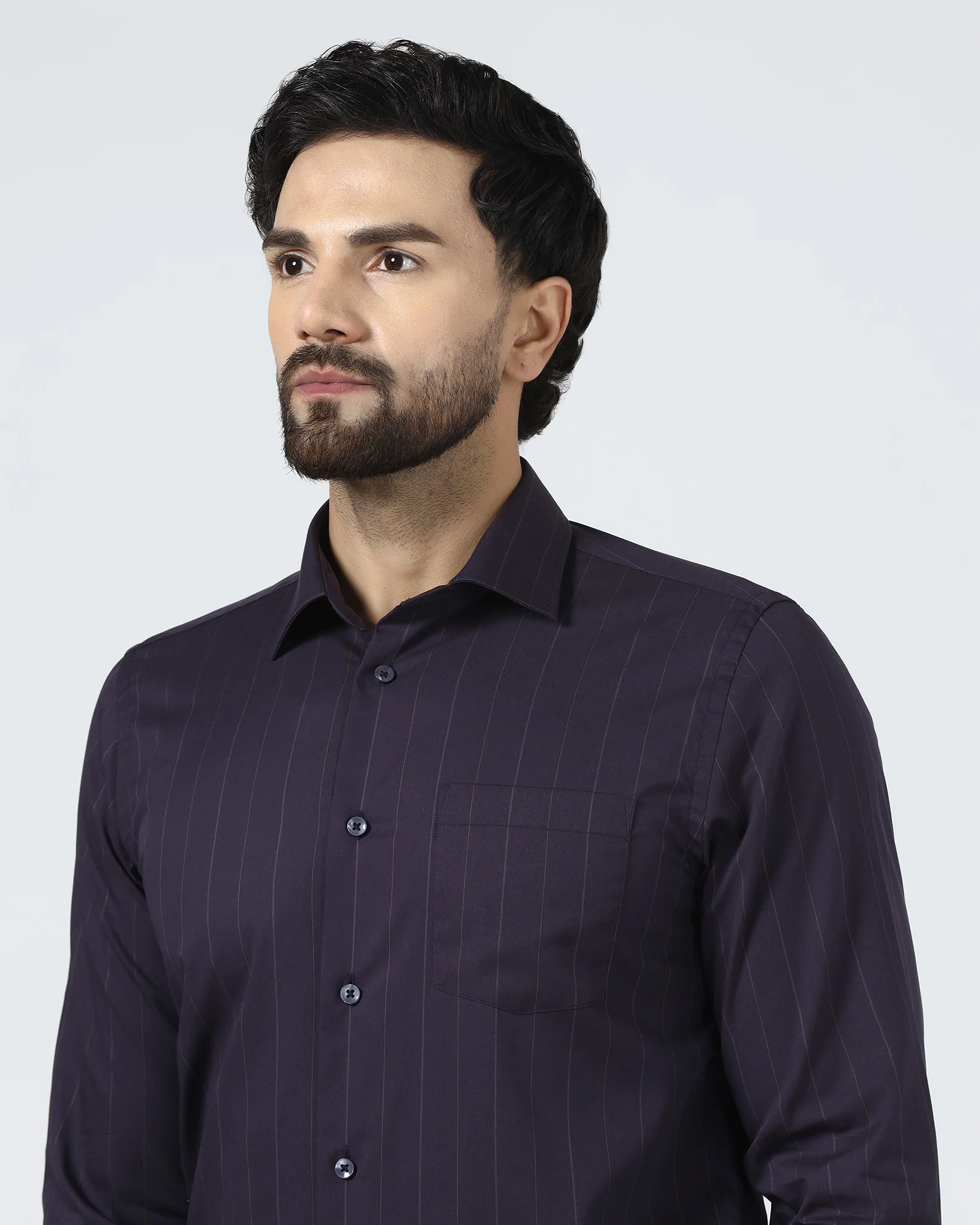 Purple Stripe Shirt - Golf - Image 4