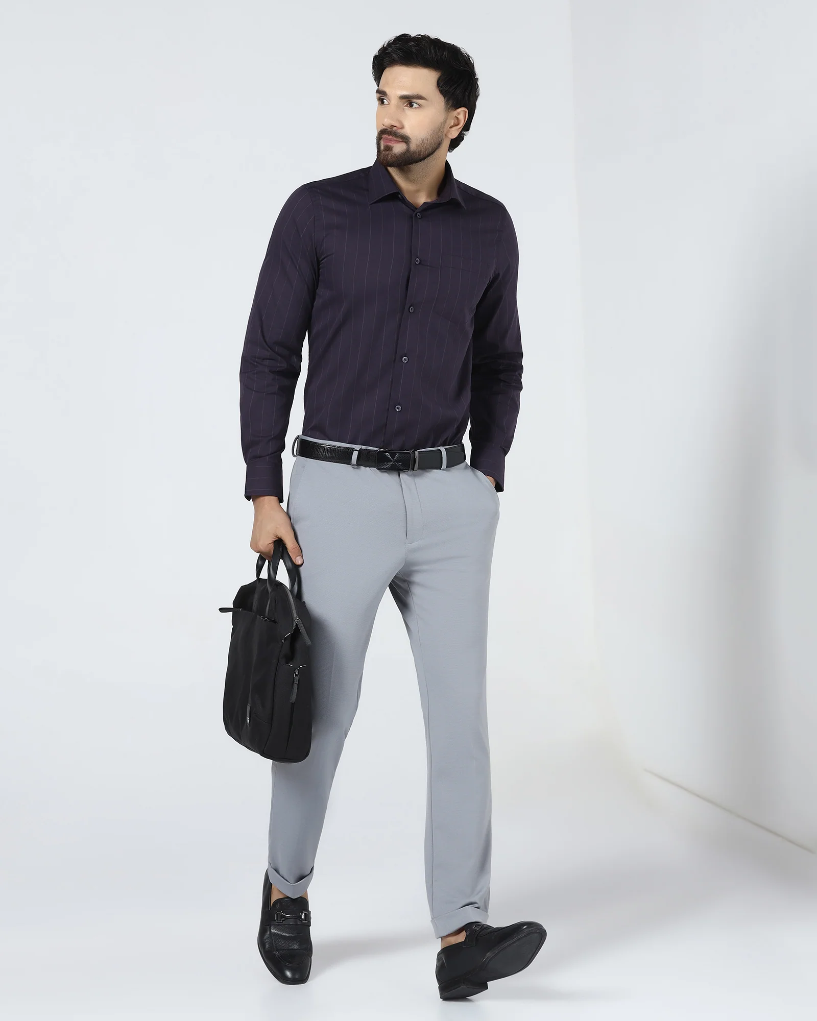 Purple Stripe Shirt - Golf - Image 7