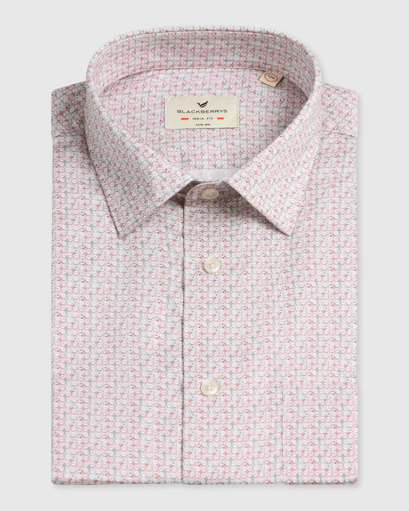 Red Half Sleeve Printed Shirt - Nicole - Image 5