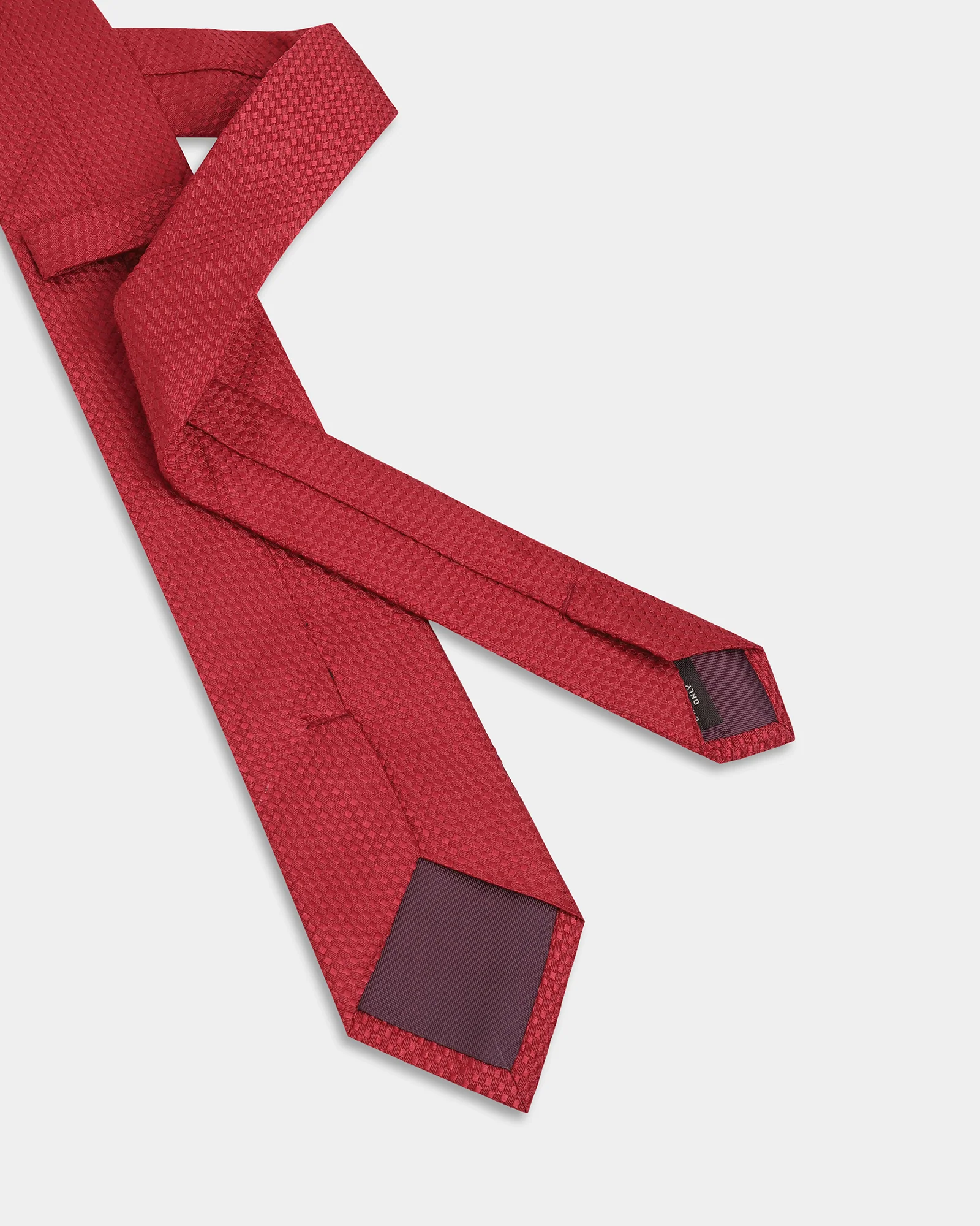 Red Silk Jacquard Tie - Aglow - Image 3