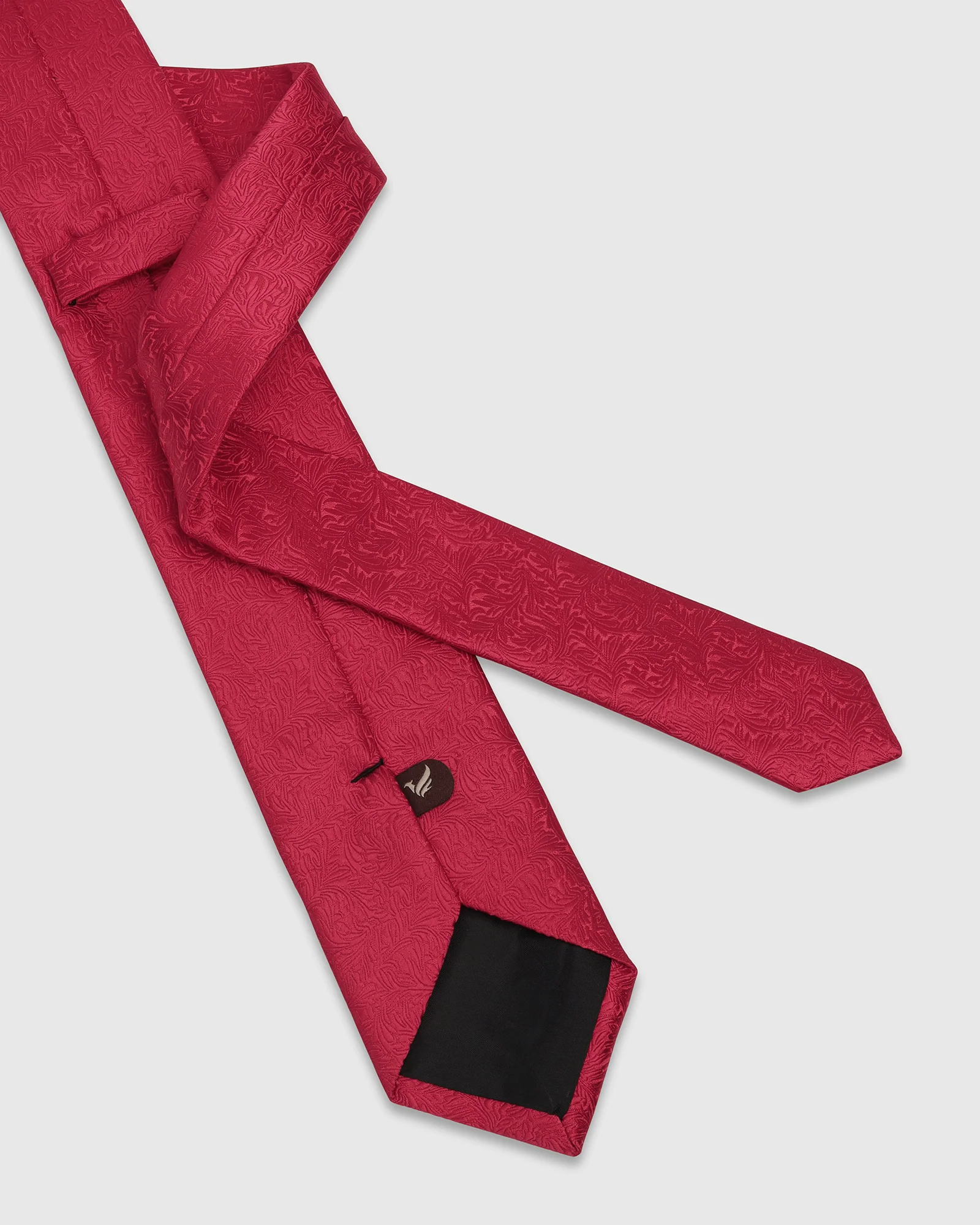 Red Silk Jacquard Tie - Waylan - Image 4