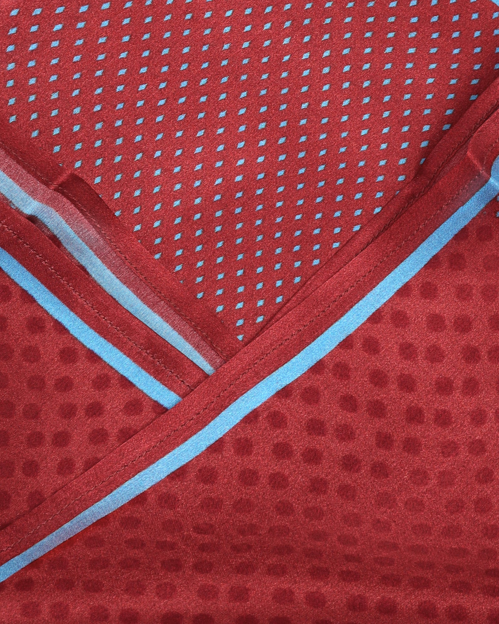 Red Printed Pocket Square - Wit - Image 4