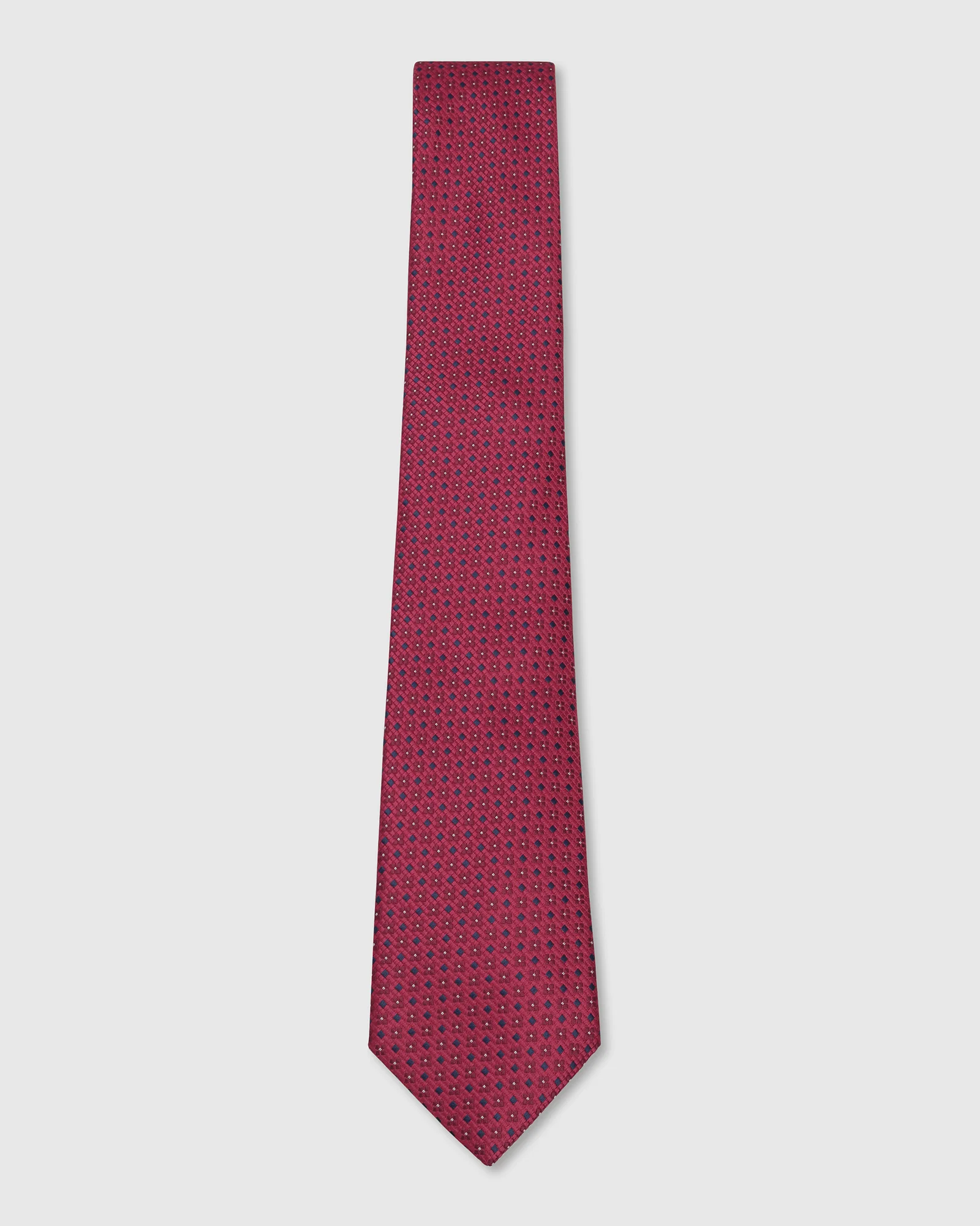 Red Silk Jacquard Tie - Winston - Image 5