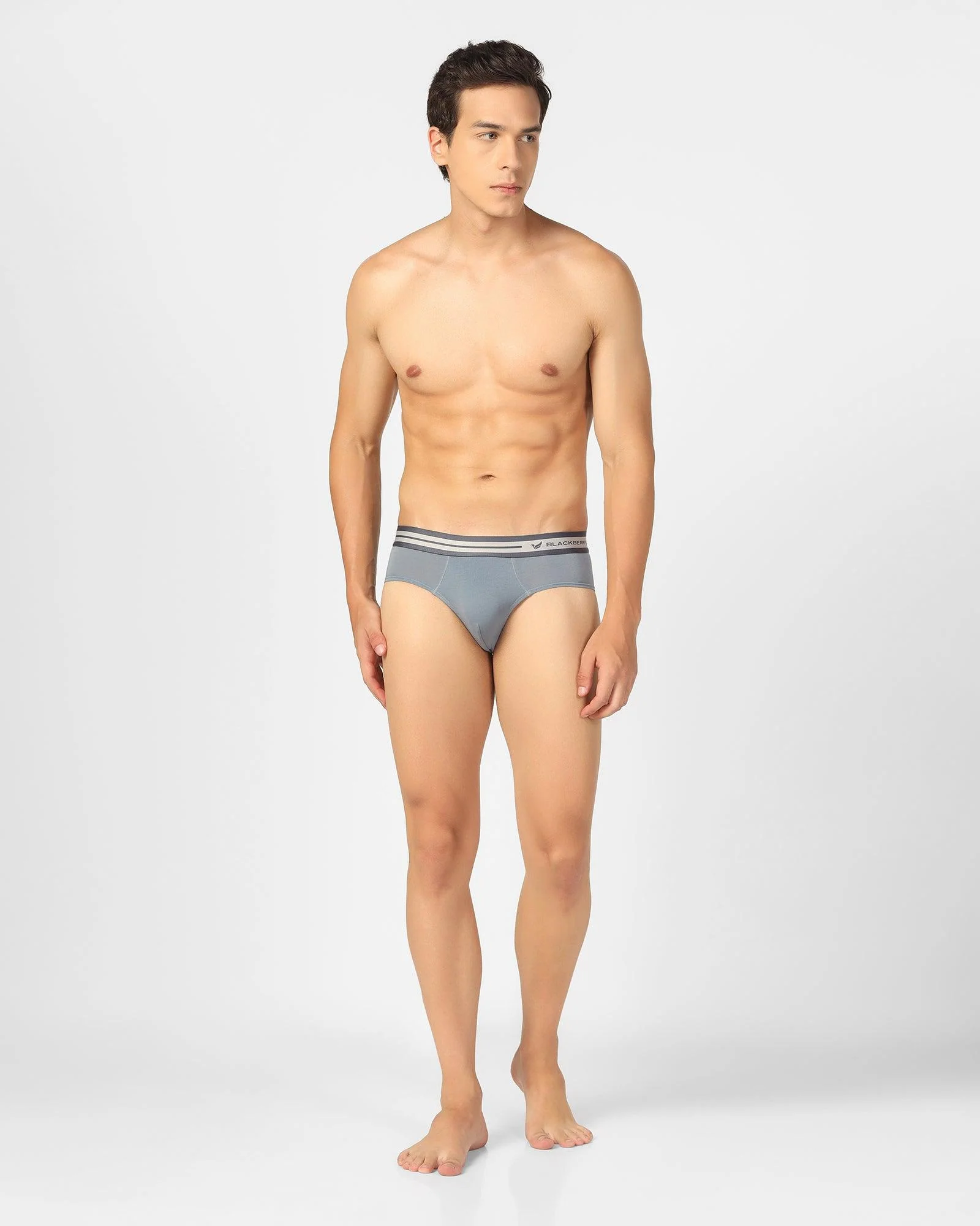 Cotton Dusk Blue Solid Brief - New Broc - Image 2