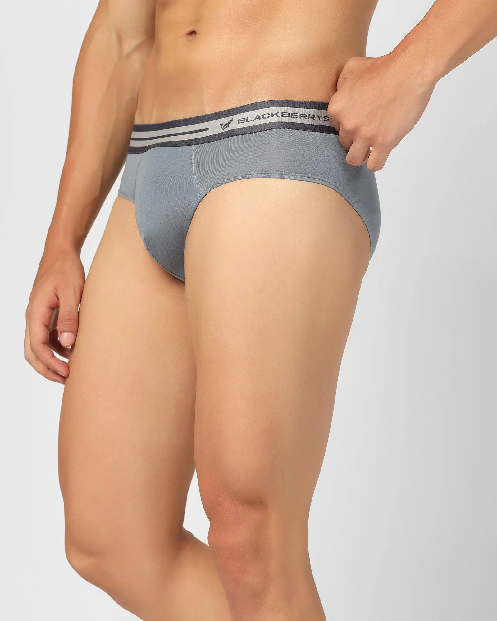 Cotton Dusk Blue Solid Brief - New Broc - Image 4